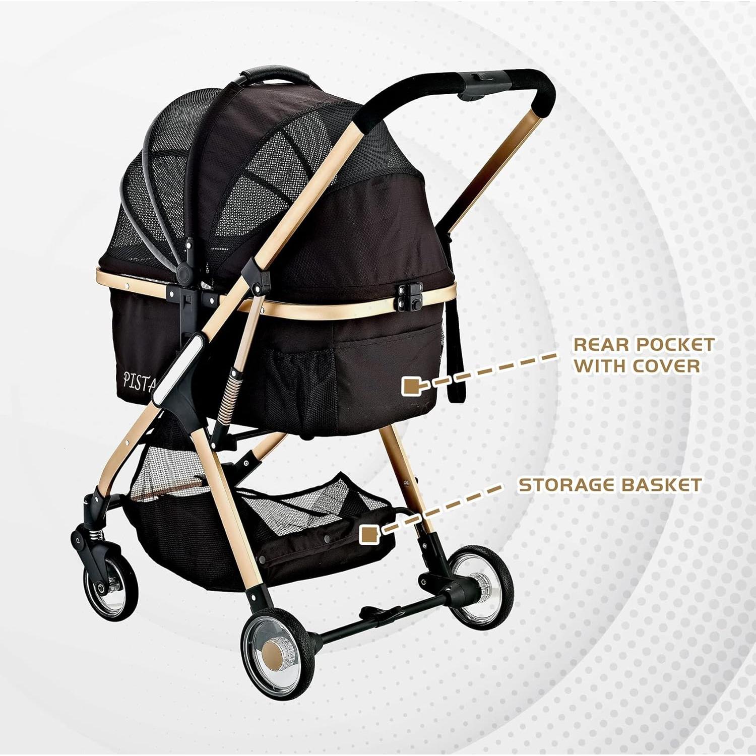 Carrito 3-en-1 para Mascotas Enzo, Plegable, 20.5 kg