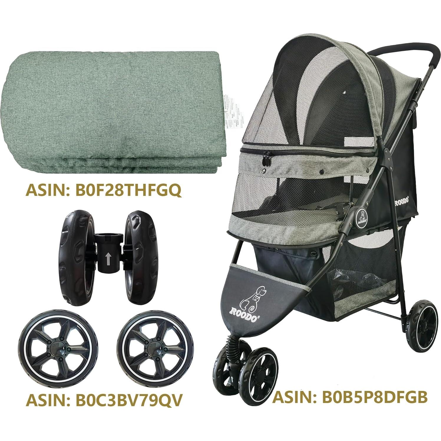 Almohadilla Interior para Carro de Mascotas ROODO BW021P - Juego de 3