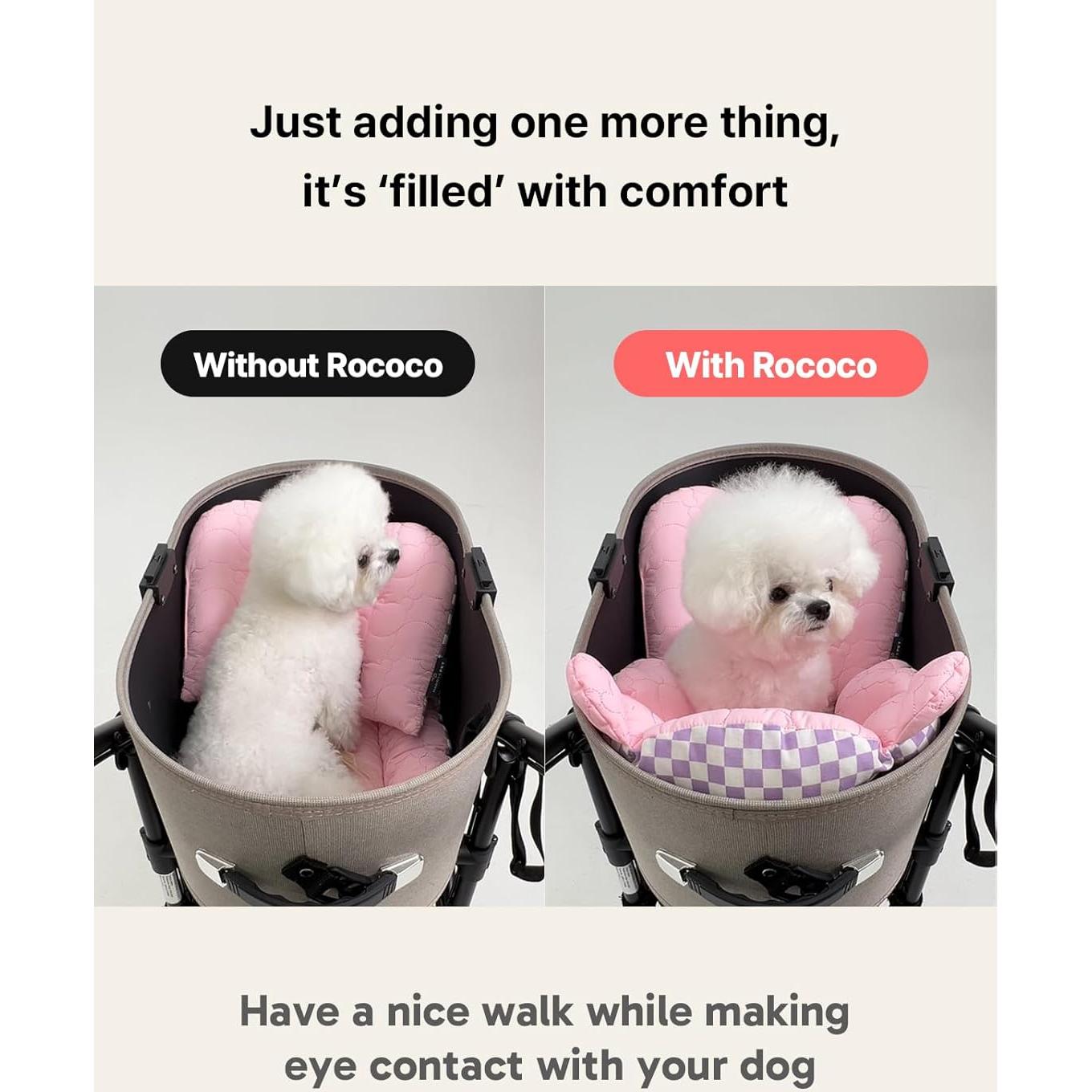 Cojín Trasero para Cochecito de Mascotas Harryspet Beige