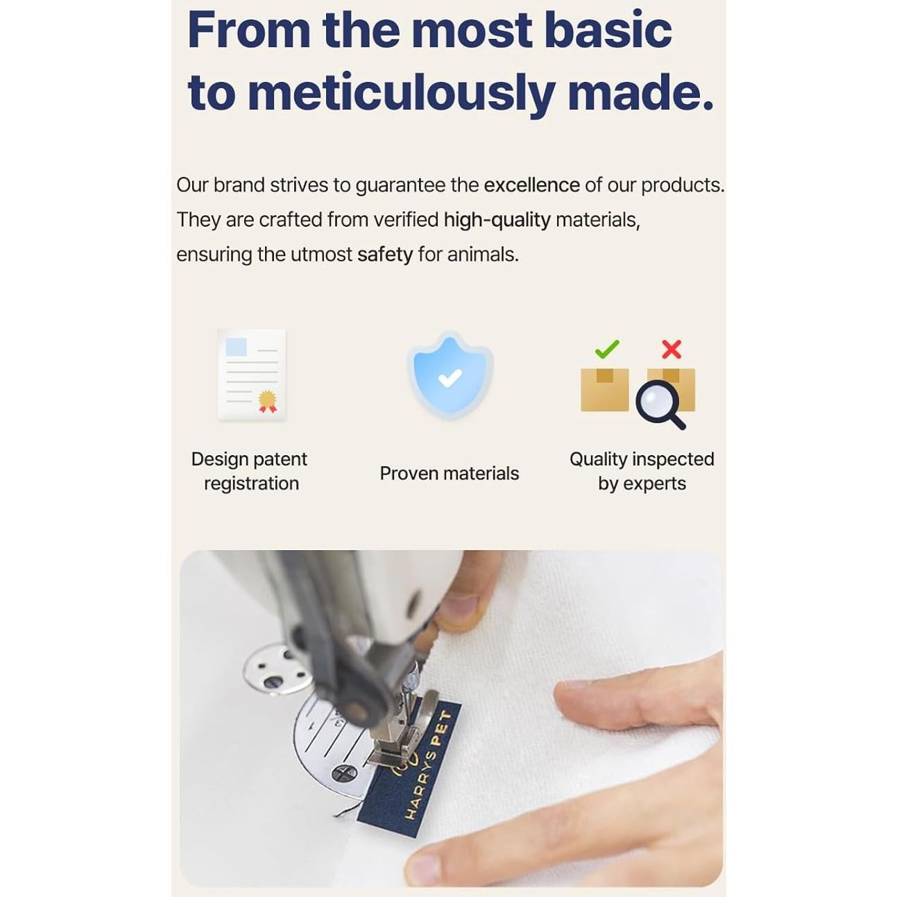 Cojín Trasero para Cochecito de Mascotas Harryspet Beige