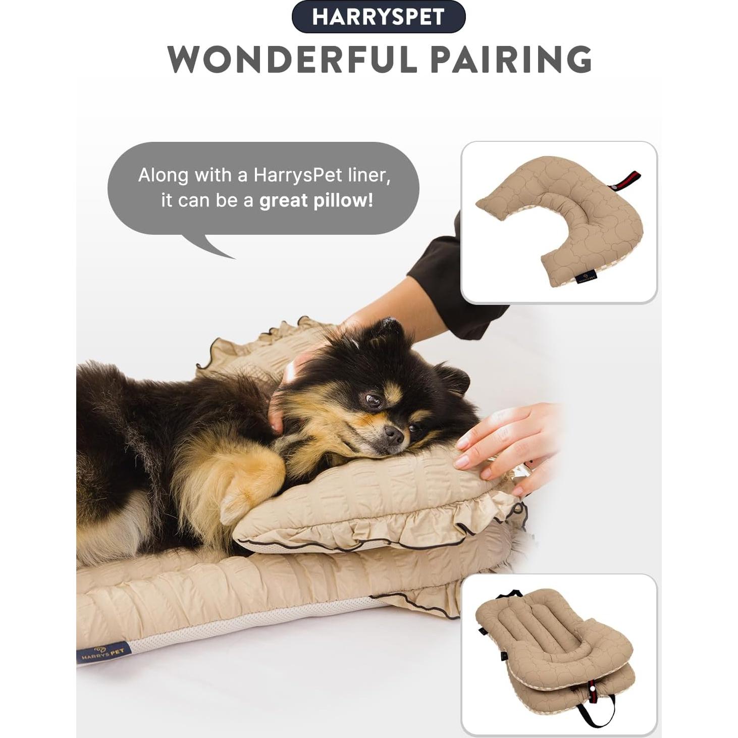 Cojín ortopédico Harryspet para cochecitos de mascotas rosa