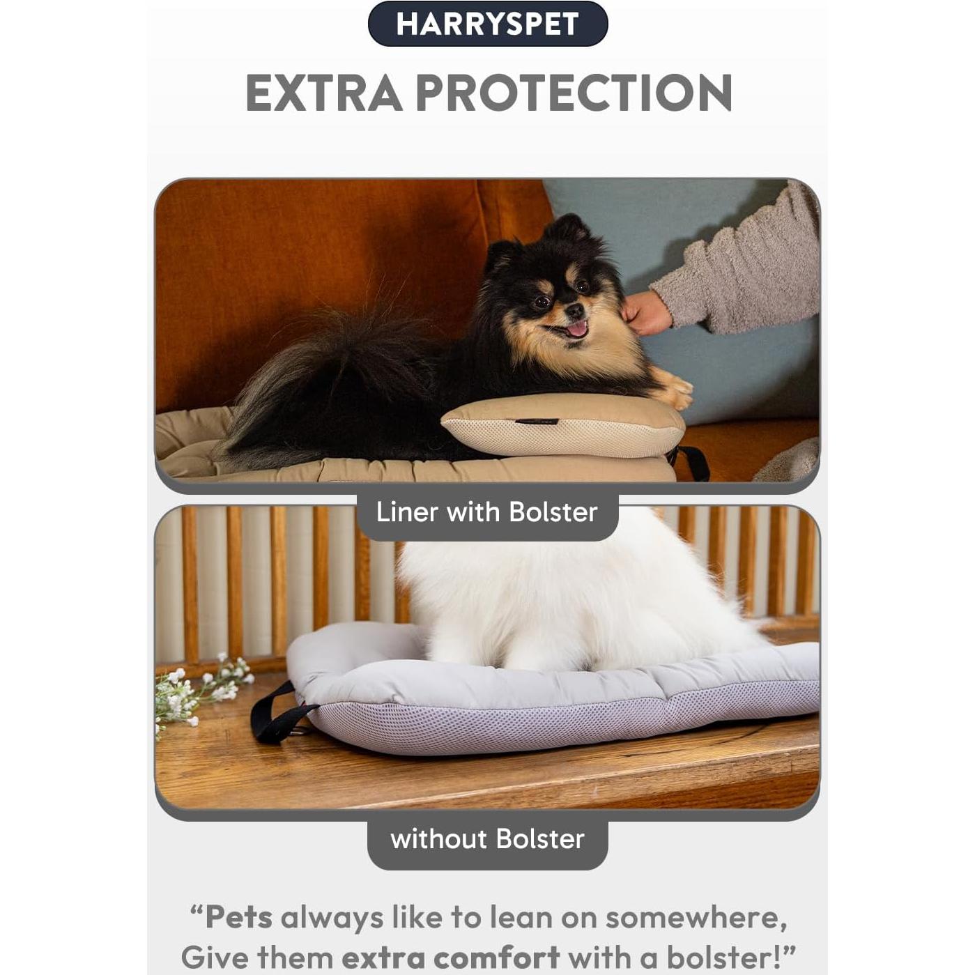 Cojín ortopédico Harryspet para cochecitos de mascotas rosa