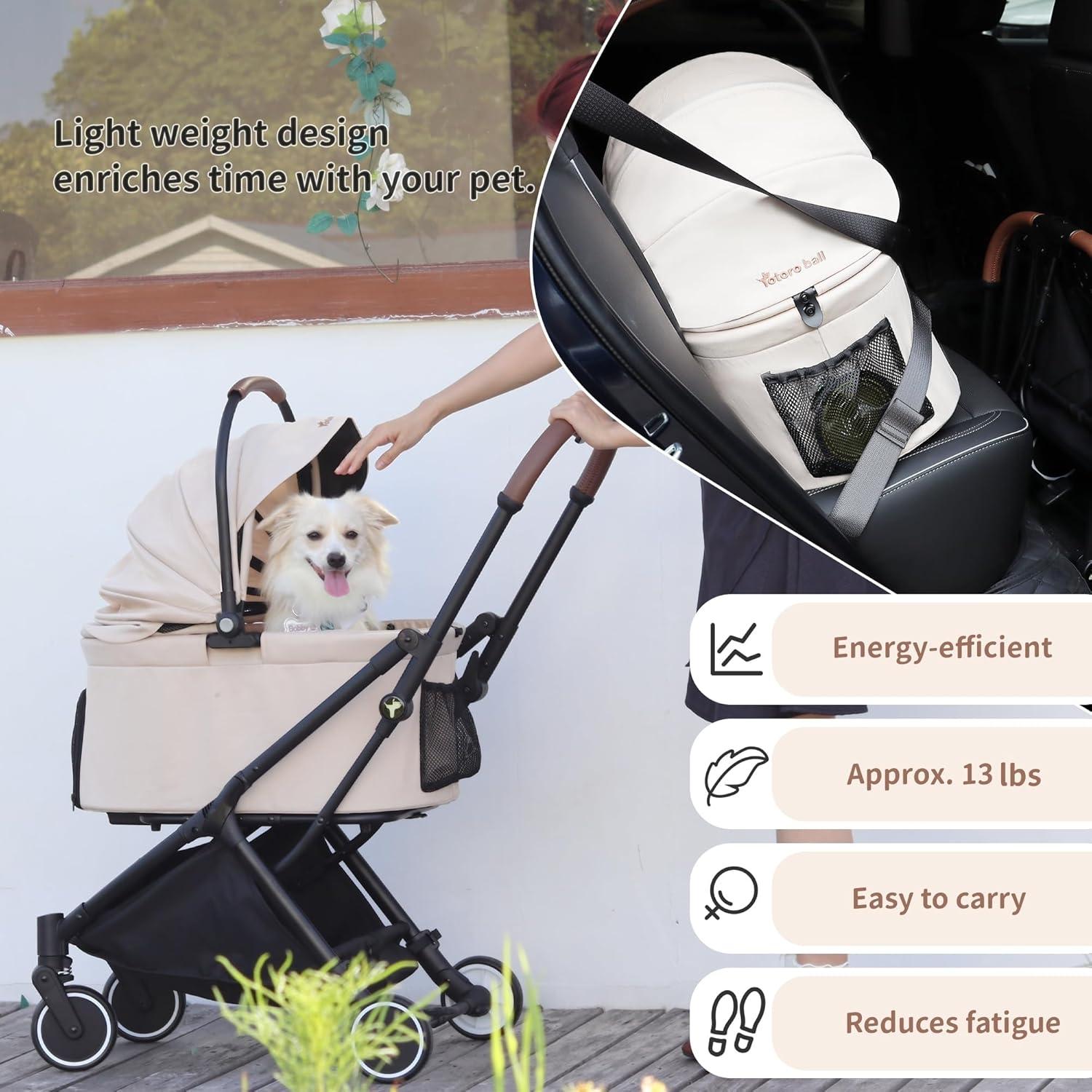 Carrito para Mascotas Totoro Ball Plegable 3 en 1 Soporta 20 kg