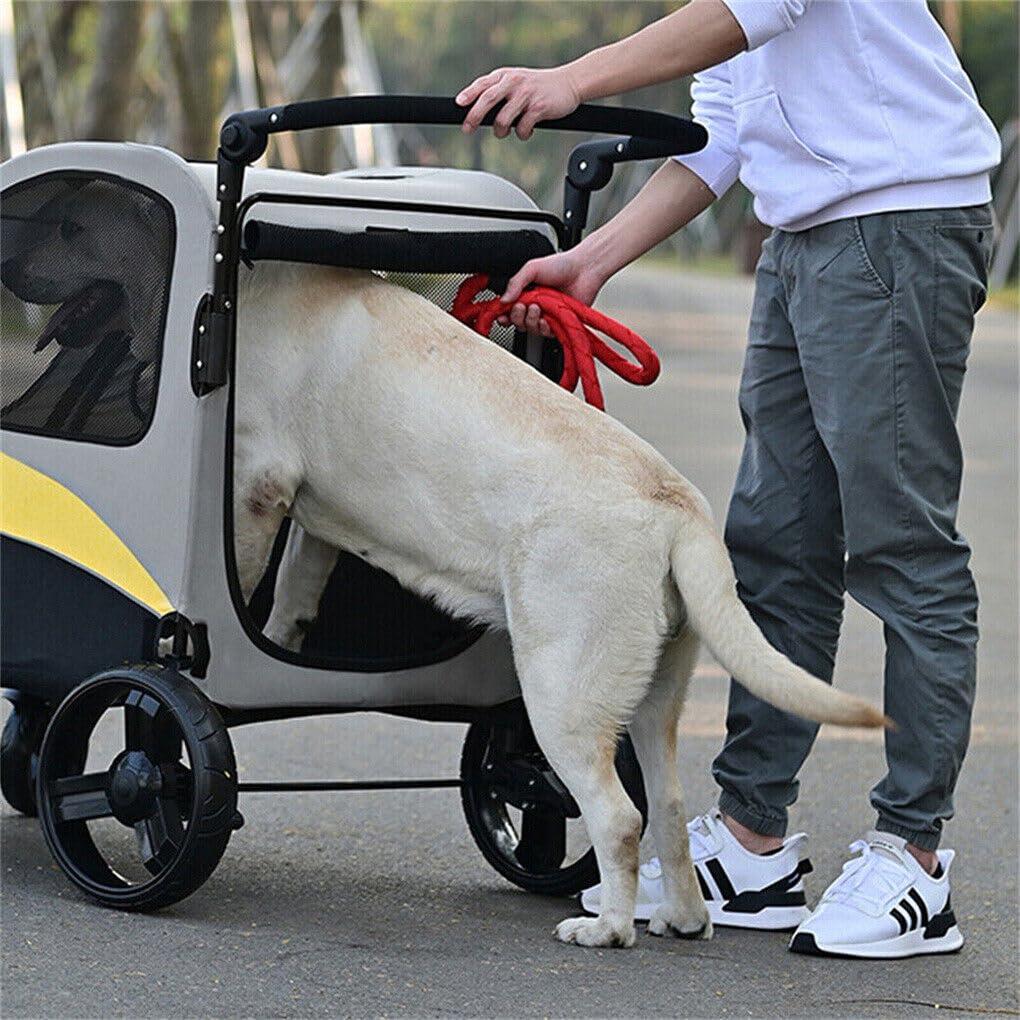 Carrito para Perros XL FunImpact Plegable 40kg Gris-Amarillo