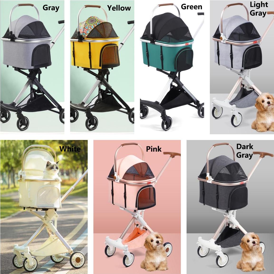 Carrito para Mascotas GUAIZHUREN Blanco 3 en 1 Plegable 15 kg