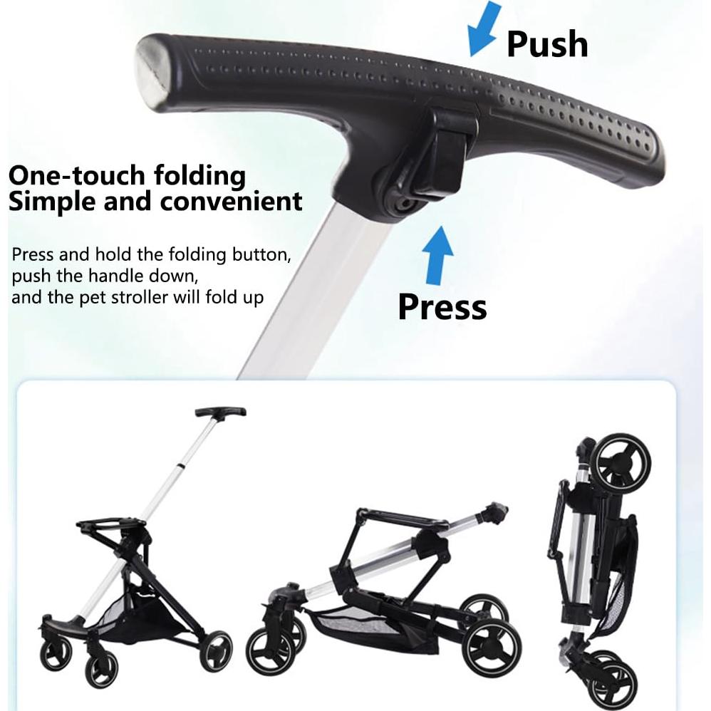 Carrito para Mascotas GUAIZHUREN Blanco 3 en 1 Plegable 15 kg