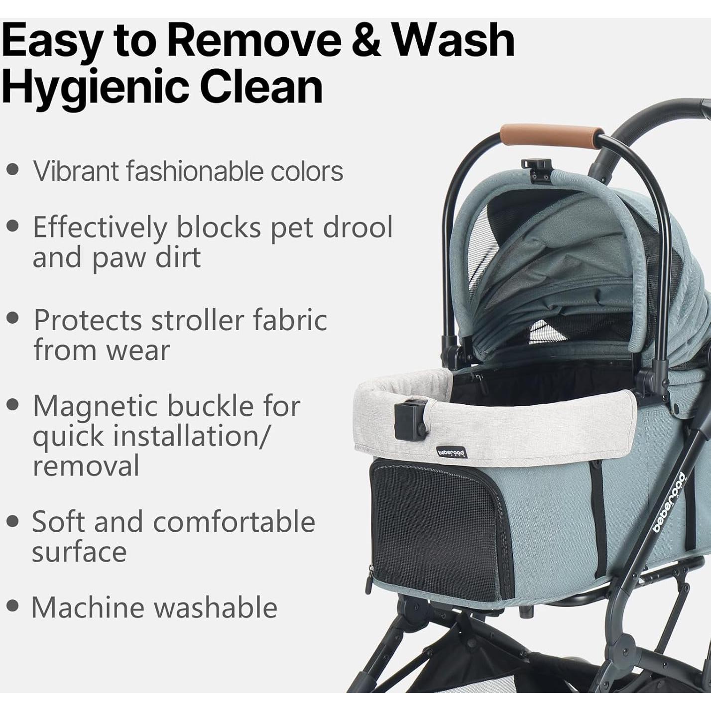 Funda Antisuciedad Beberoad para Carrito de Mascotas Gris T3/T4/X2/X3