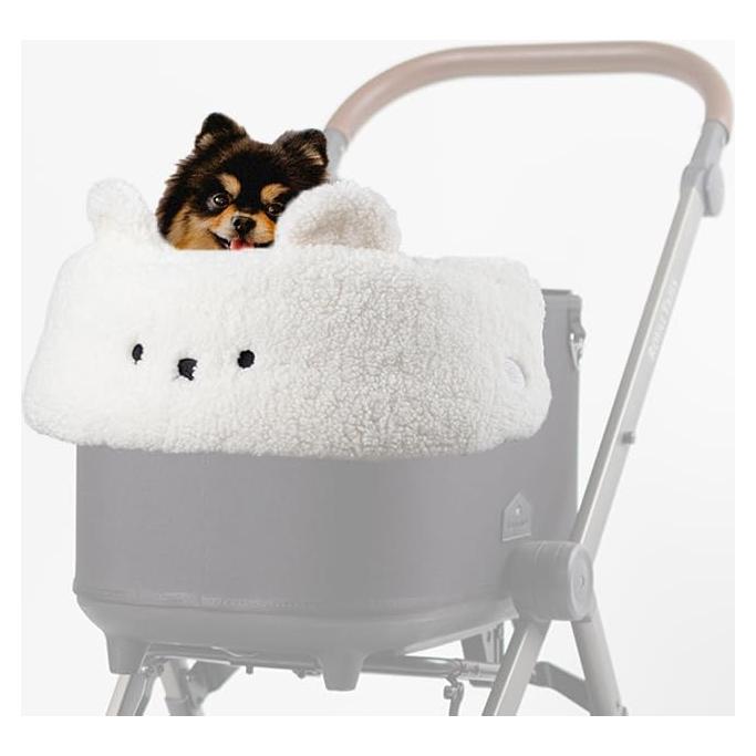 Cubierta para Cochecito de Mascotas Harryspet Reversible Blanco Leche