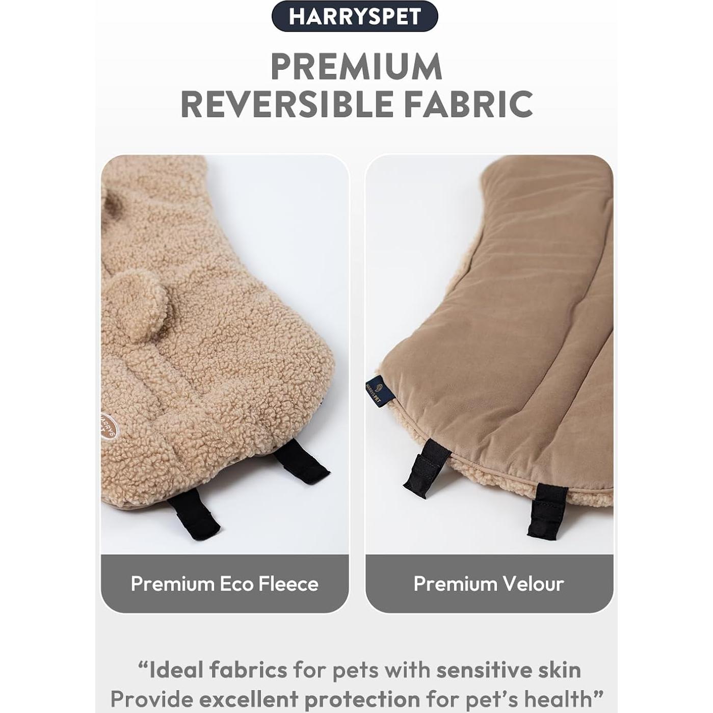 Cubierta para Cochecito de Mascotas Harryspet Reversible Blanco Leche