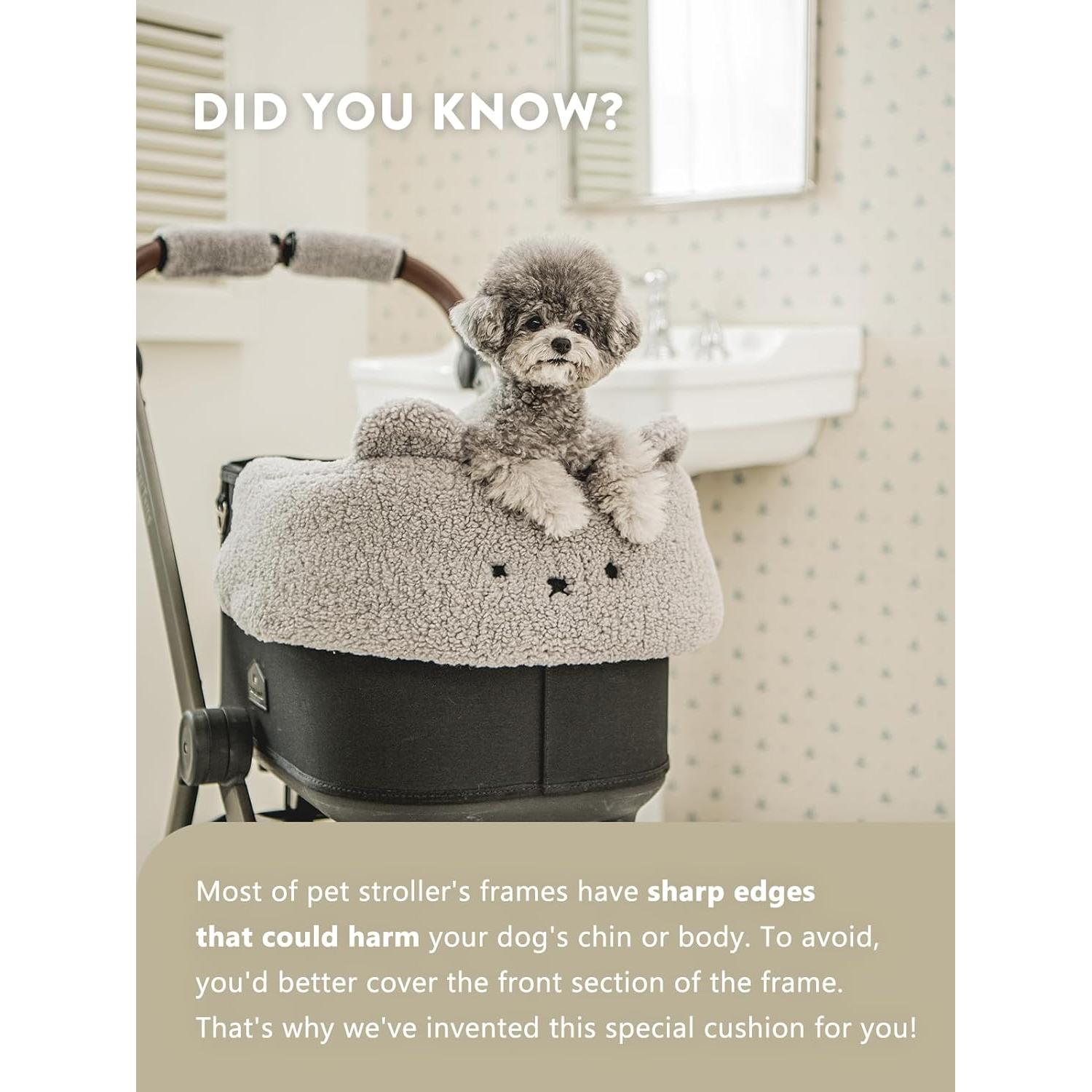 Cubierta para Cochecito de Mascotas Harryspet Reversible Blanco Leche