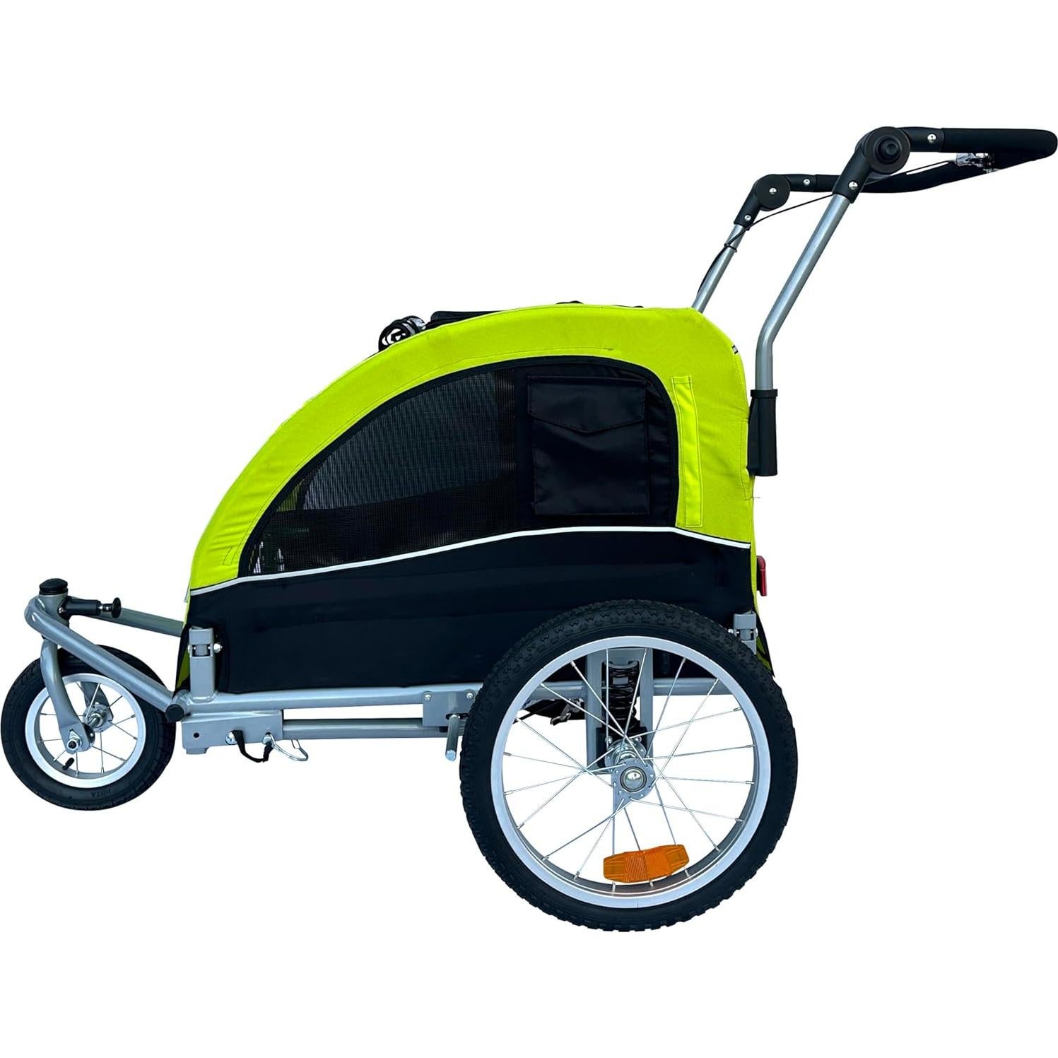 Carrito Remolque para Bicicleta Booyah Mediano 27 kg Verde