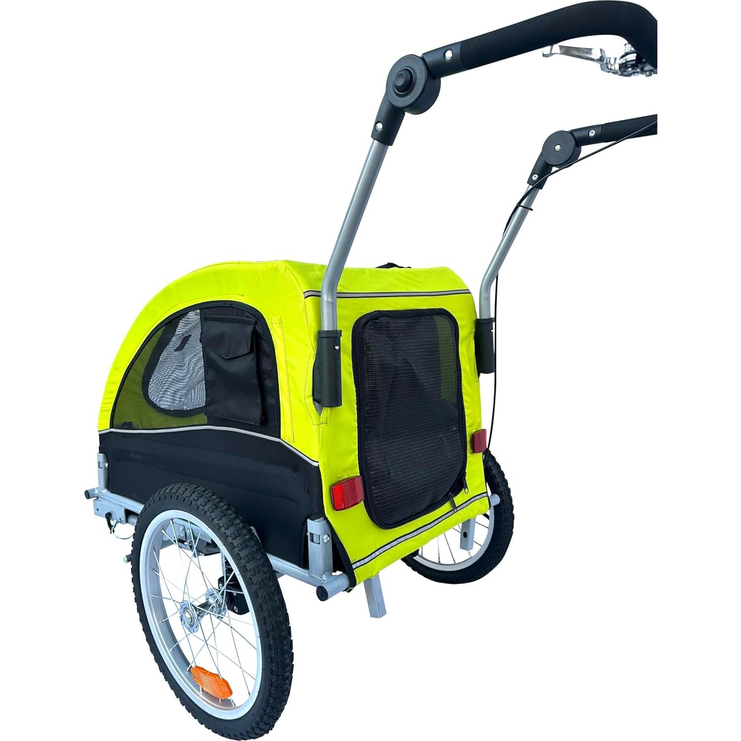 Carrito Remolque para Bicicleta Booyah Mediano 27 kg Verde