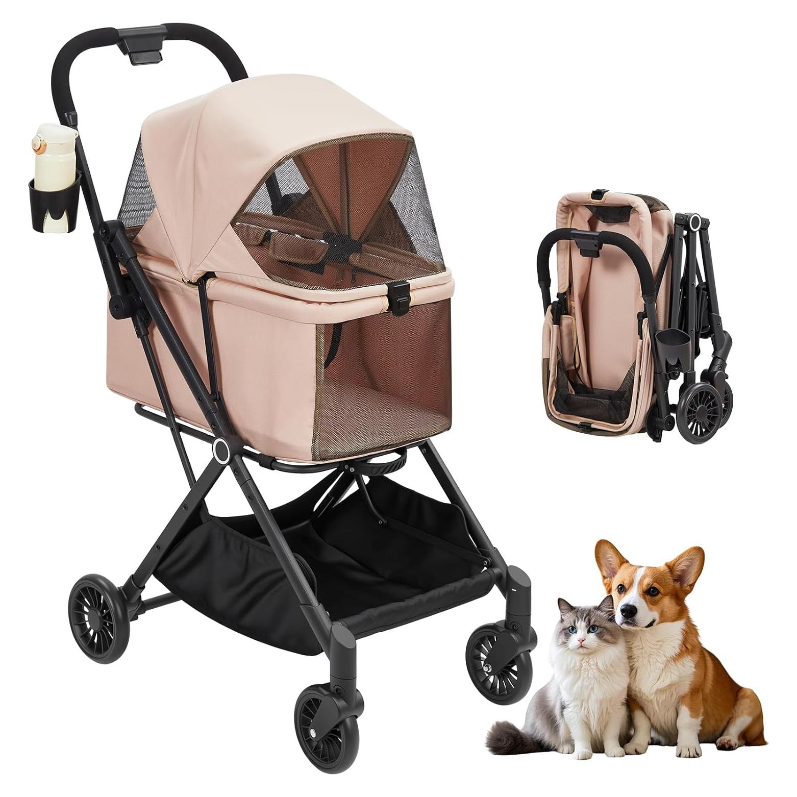 Carrito Plegable para Mascotas EltraWors Caqui 22 kg