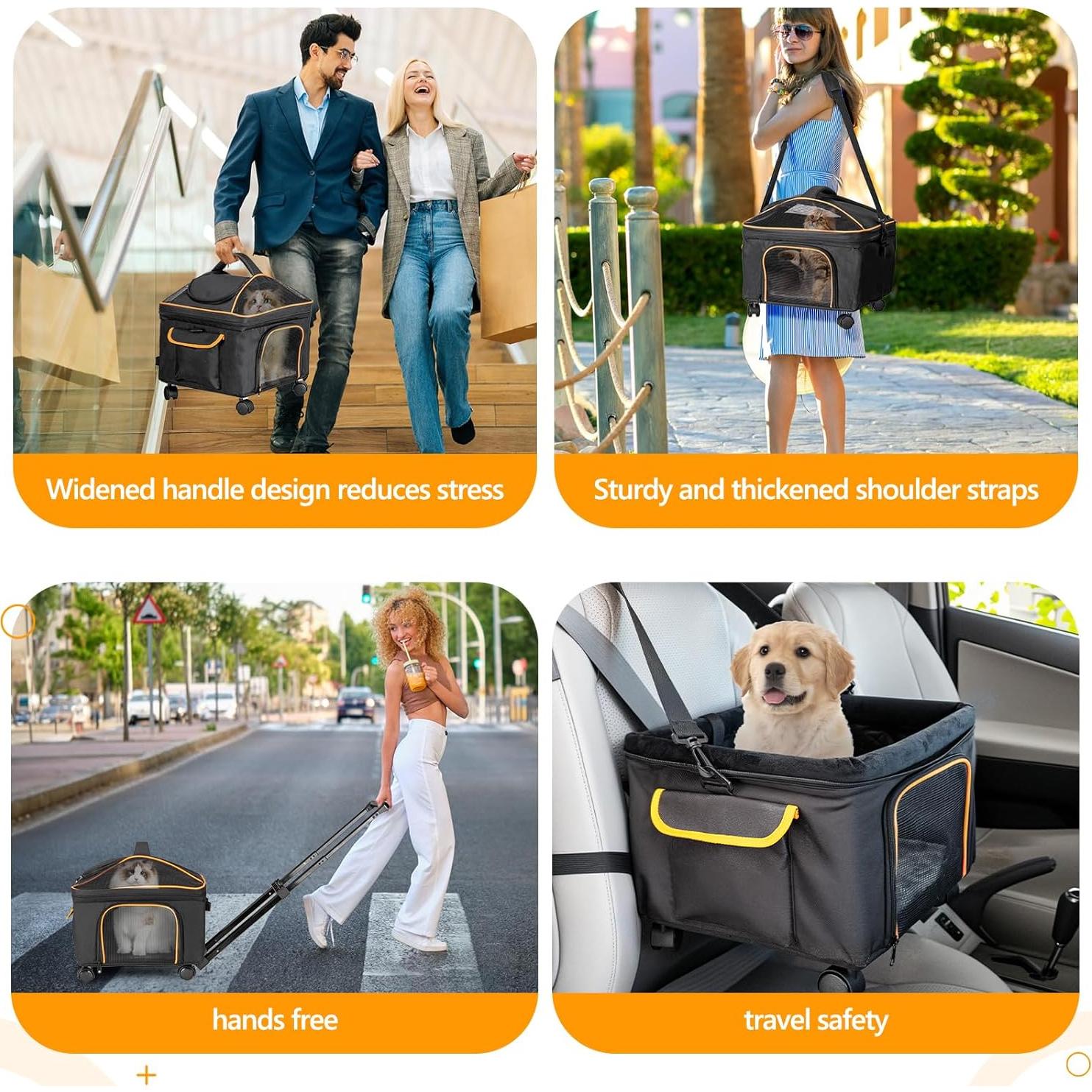 Transportín Rodante para Perro y Gato NOVOLAB 6.8 kg