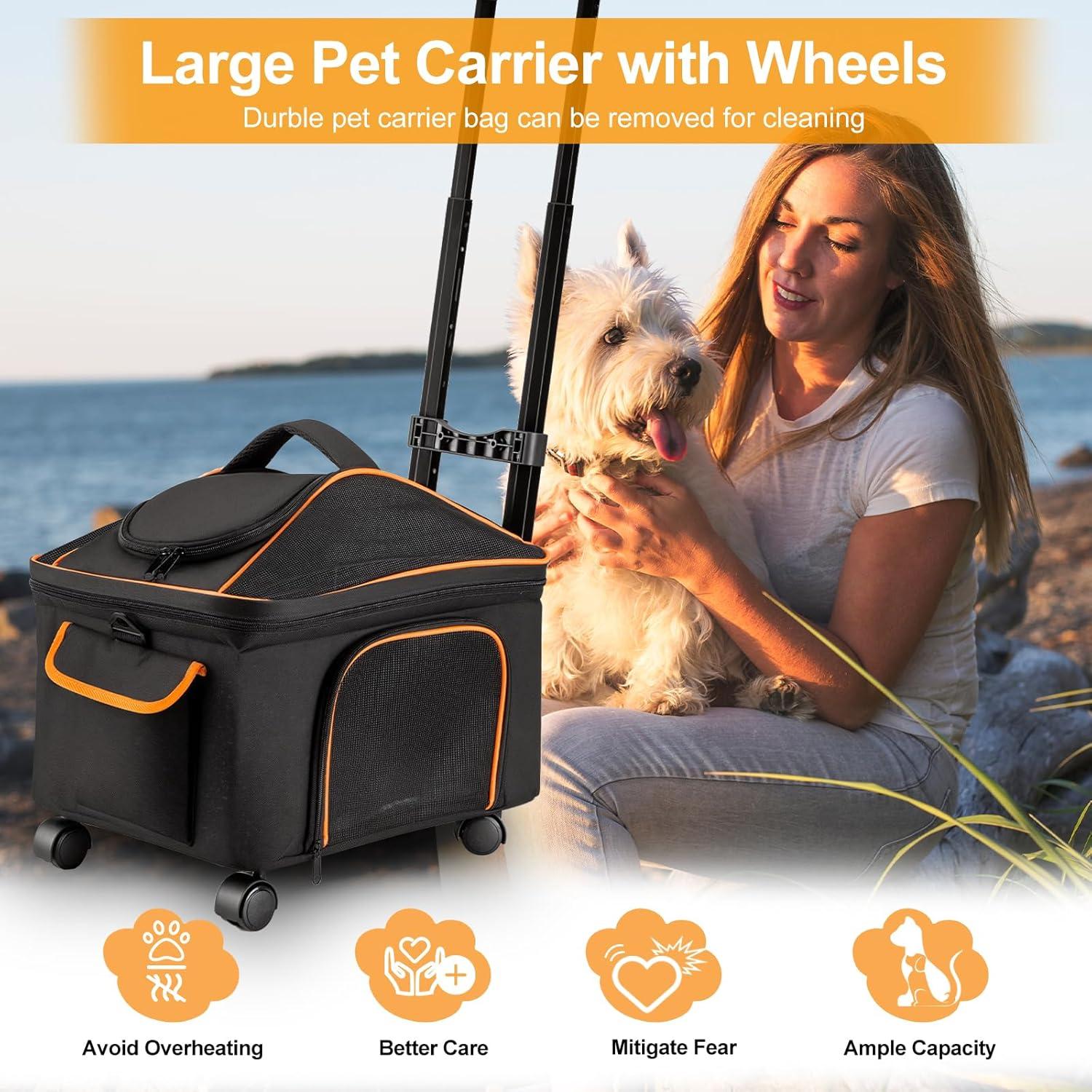Transportín Rodante para Perro y Gato NOVOLAB 6.8 kg
