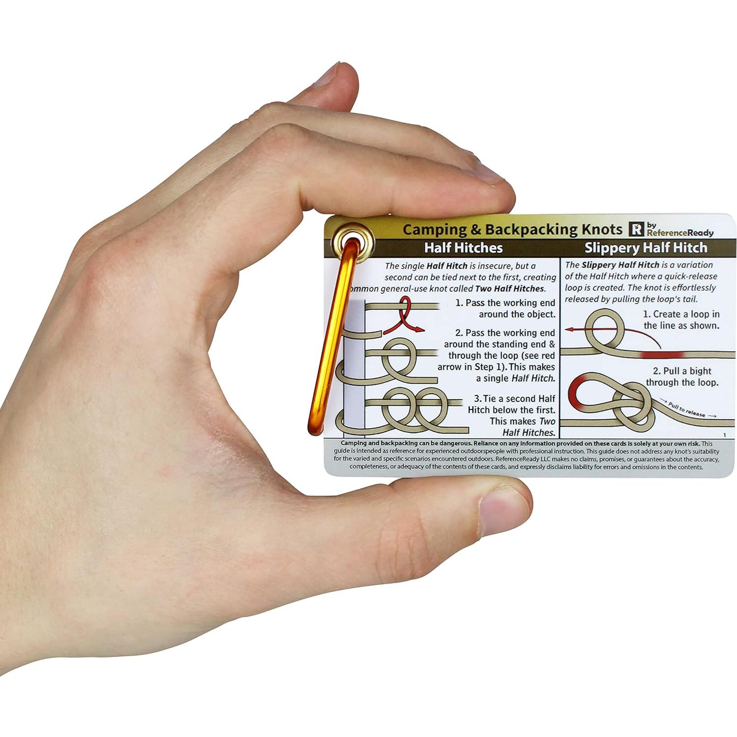 Tarjetas de Nudos Impermeables ReferenceReady 22 Nudos Camping