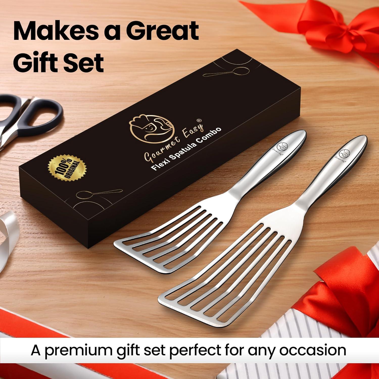 Juego de Espátulas de Pescado Gourmet Easy - Acero Inoxidable