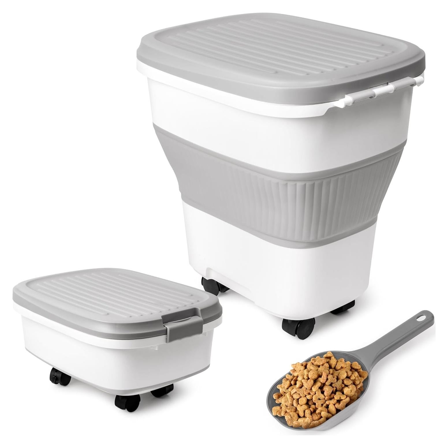 Contenedor de Almacenamiento de Comida MALLMALL6 30L Plegable con Ruedas