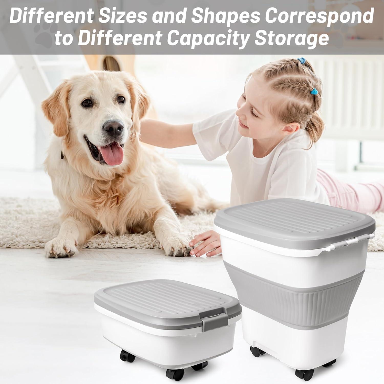 Contenedor de Almacenamiento de Comida MALLMALL6 30L Plegable con Ruedas