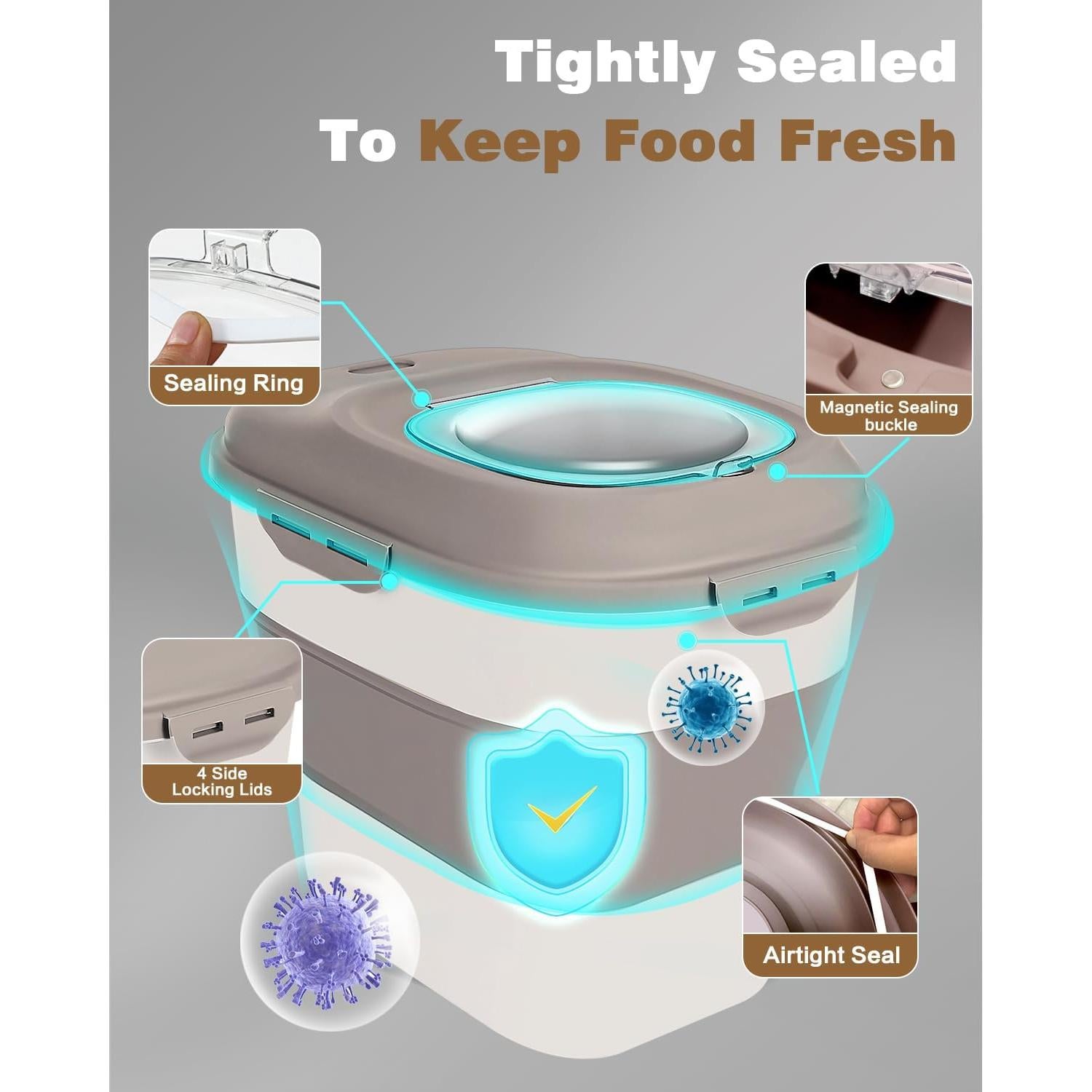 Contenedor de Almacenamiento de Comida para Perros ANVS 13.6 kg