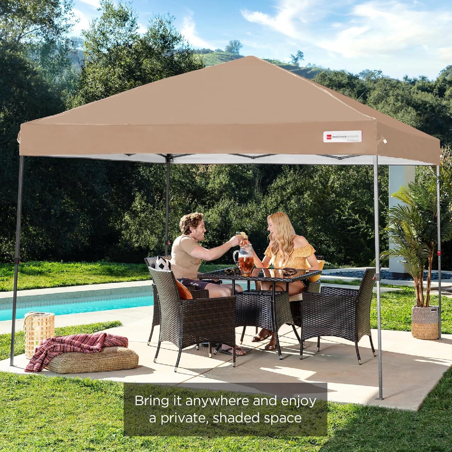 Carpa Plegable 3x3m Mejor Opción Beige 1 Persona Instantánea