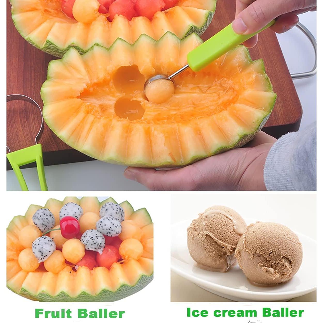 Juego de cucharas para melón CukAid 4 en 1 acero inoxidable