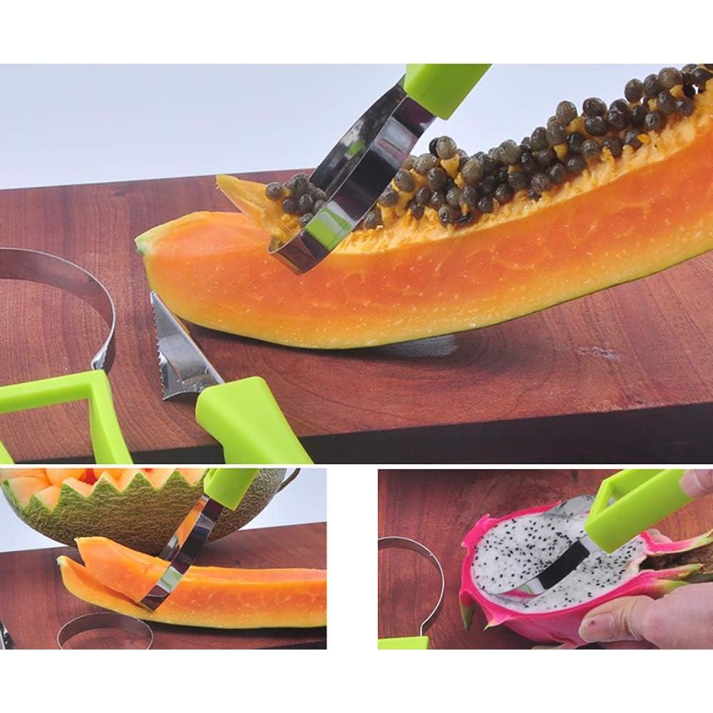 Juego de cucharas para melón CukAid 4 en 1 acero inoxidable