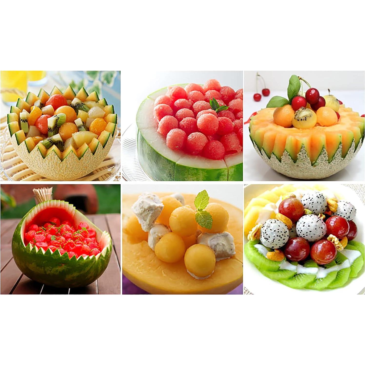 Juego de cucharas para melón CukAid 4 en 1 acero inoxidable