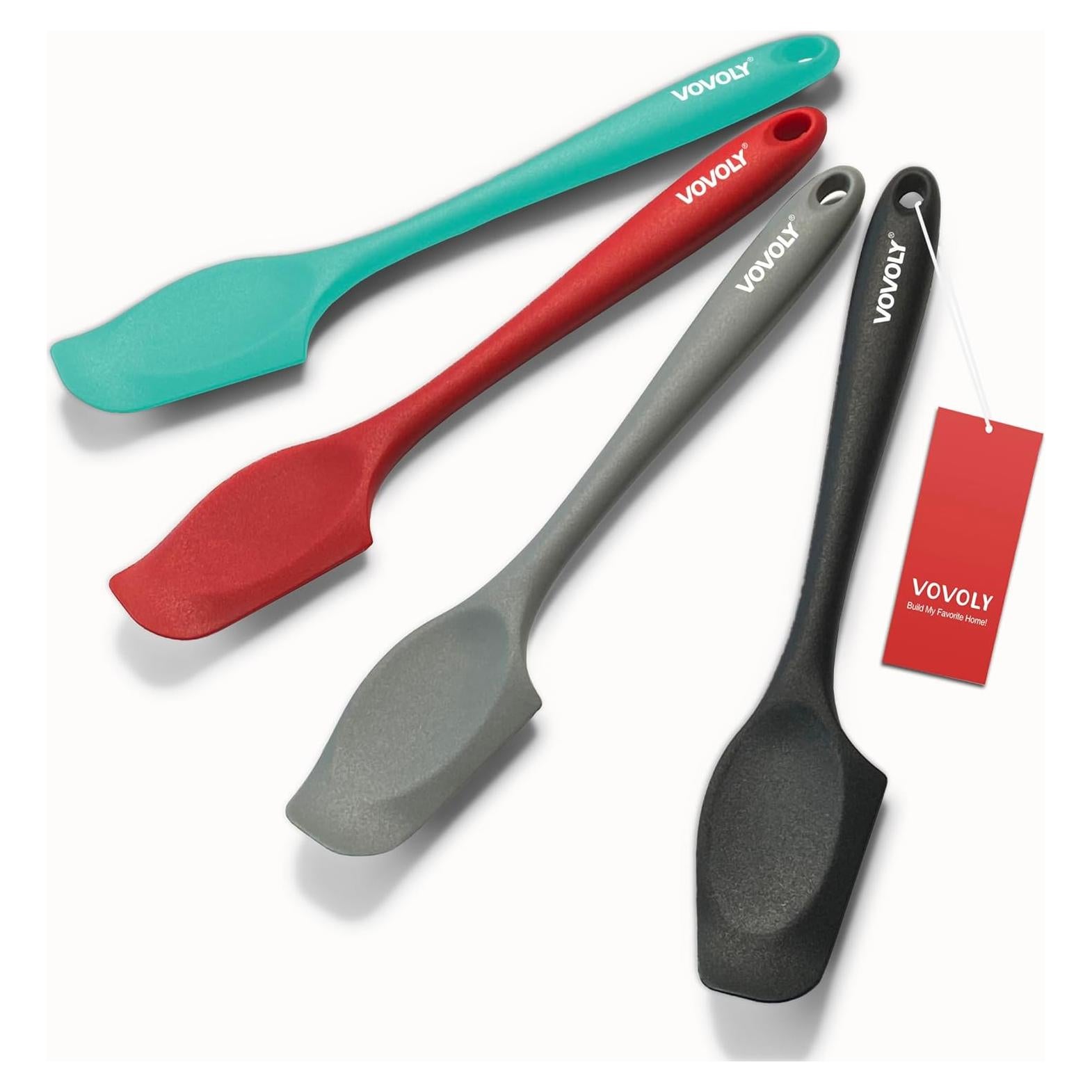 Espátulas Mini de Silicona Vovoly, 20.7 cm, 4 Piezas
