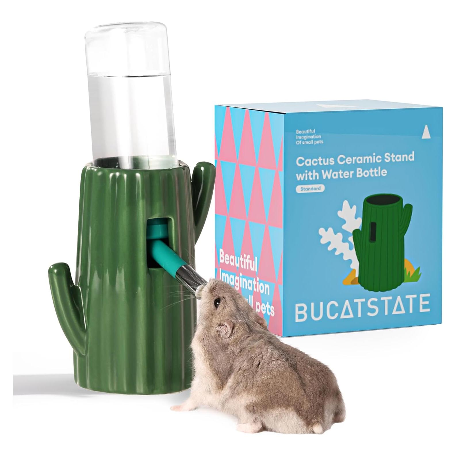 Botella de Agua Cerámica para Hámster BUCATSTATE 120ml Verde