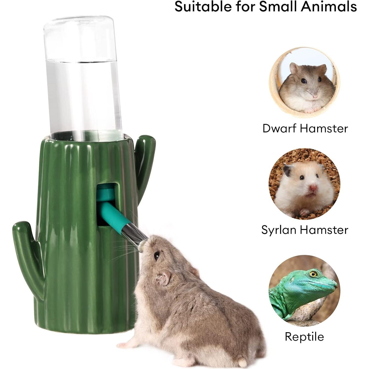 Botella de Agua Cerámica para Hámster BUCATSTATE 120ml Verde