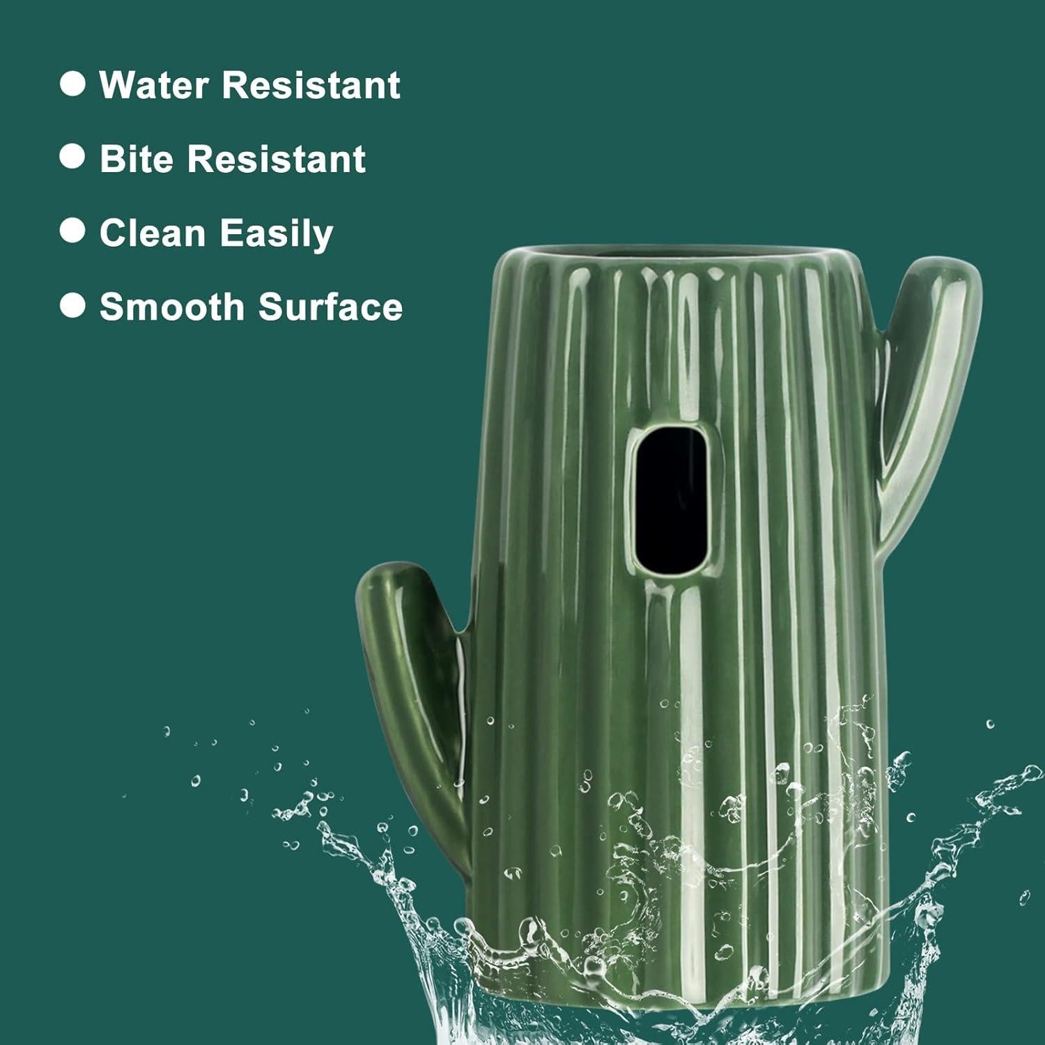 Botella de Agua Cerámica para Hámster BUCATSTATE 120ml Verde