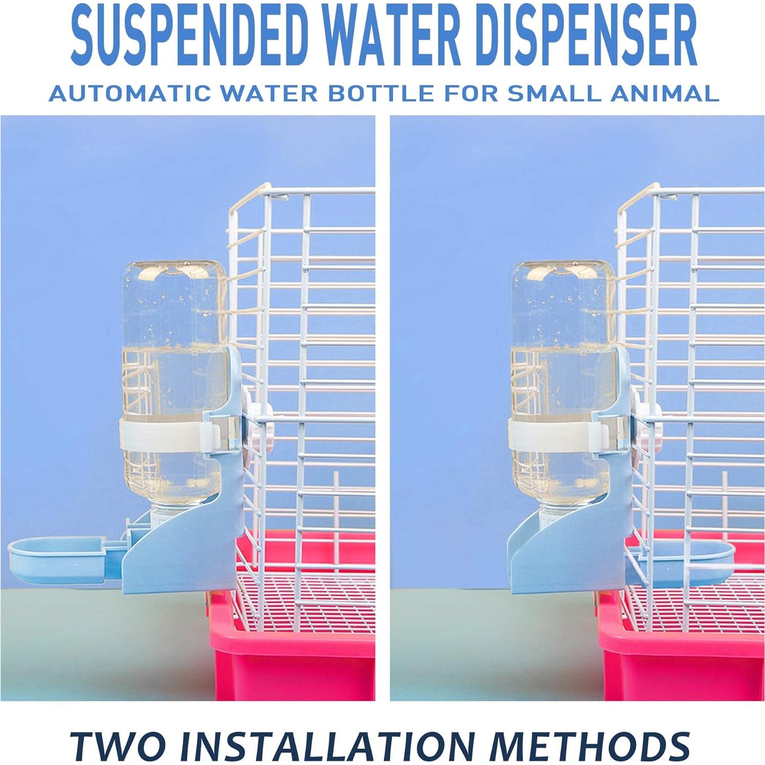 Dispensador de Agua Suspendido LLSPET 500ml para Conejos y Cobayas