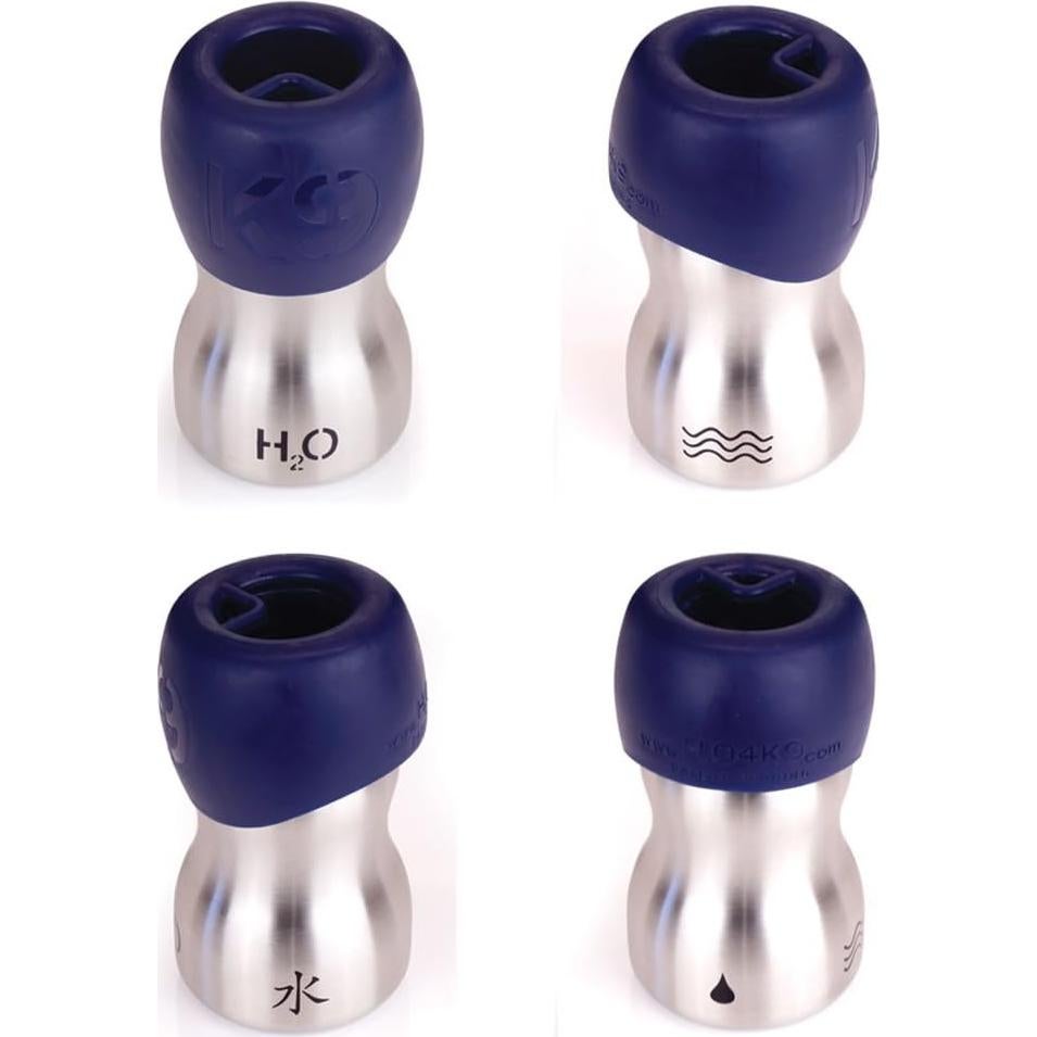 Botella de Agua para Perros H2O4K9 270 ml Acero Inoxidable Azul