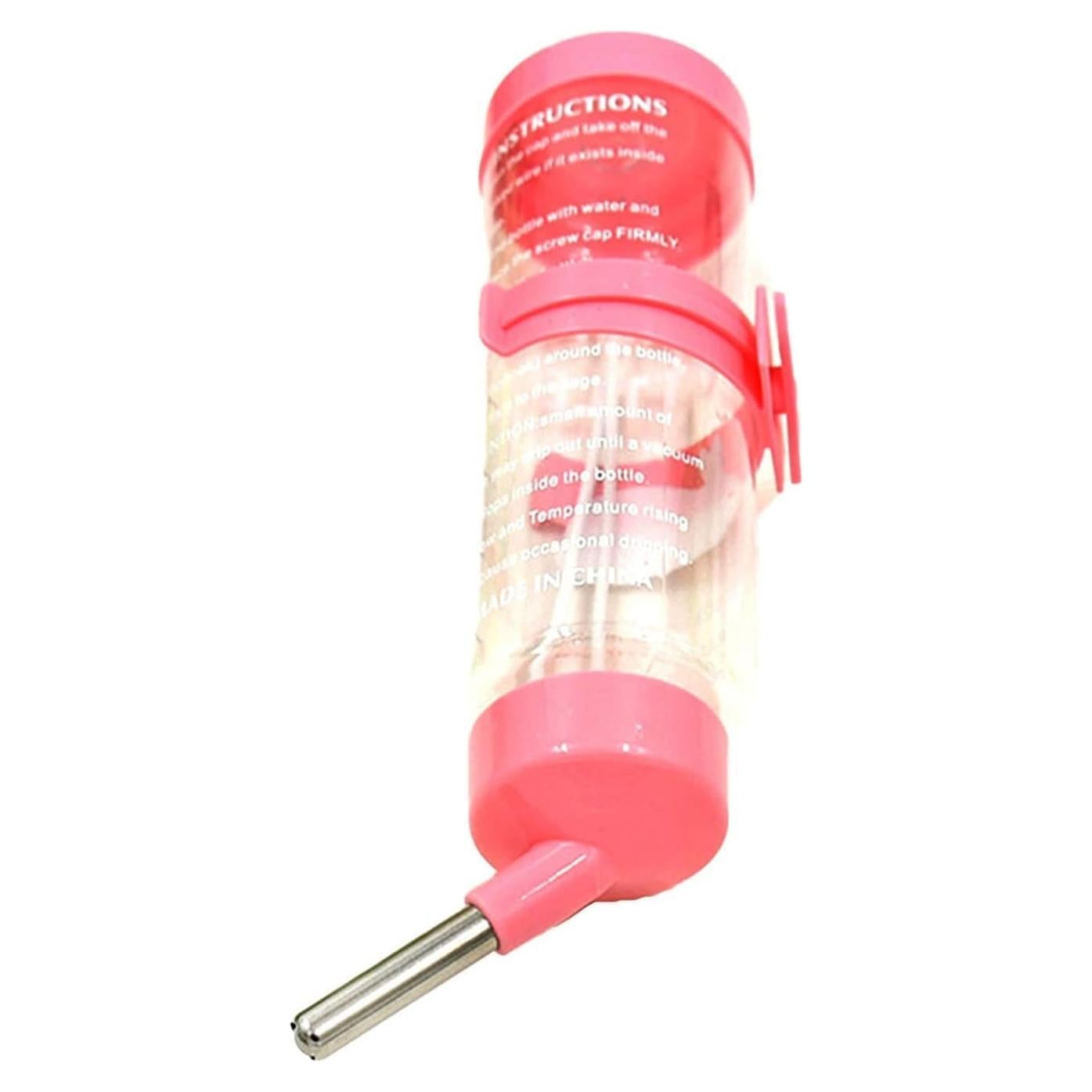 Botella de Agua para Hámster 125ml JJLFresheners Rosa