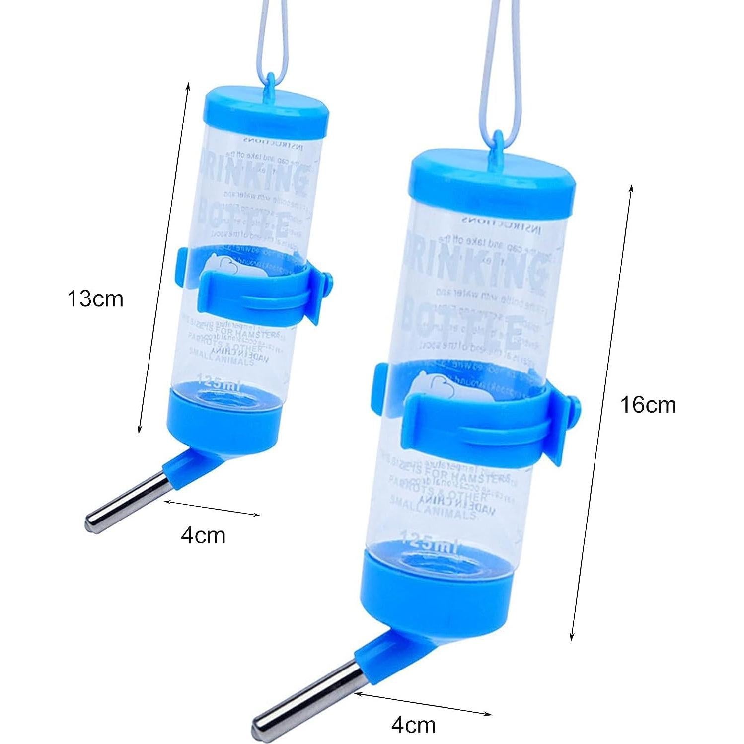 Botella de Agua para Hámster 125ml JJLFresheners Rosa