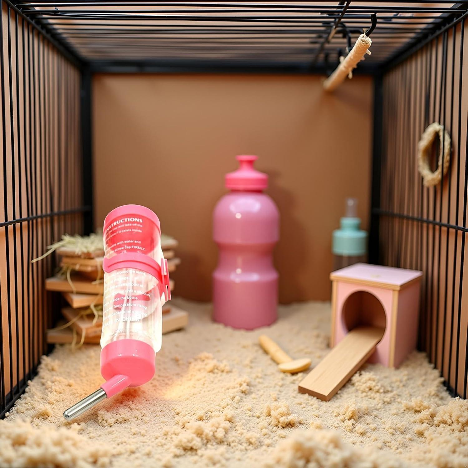 Botella de Agua para Hámster 125ml JJLFresheners Rosa