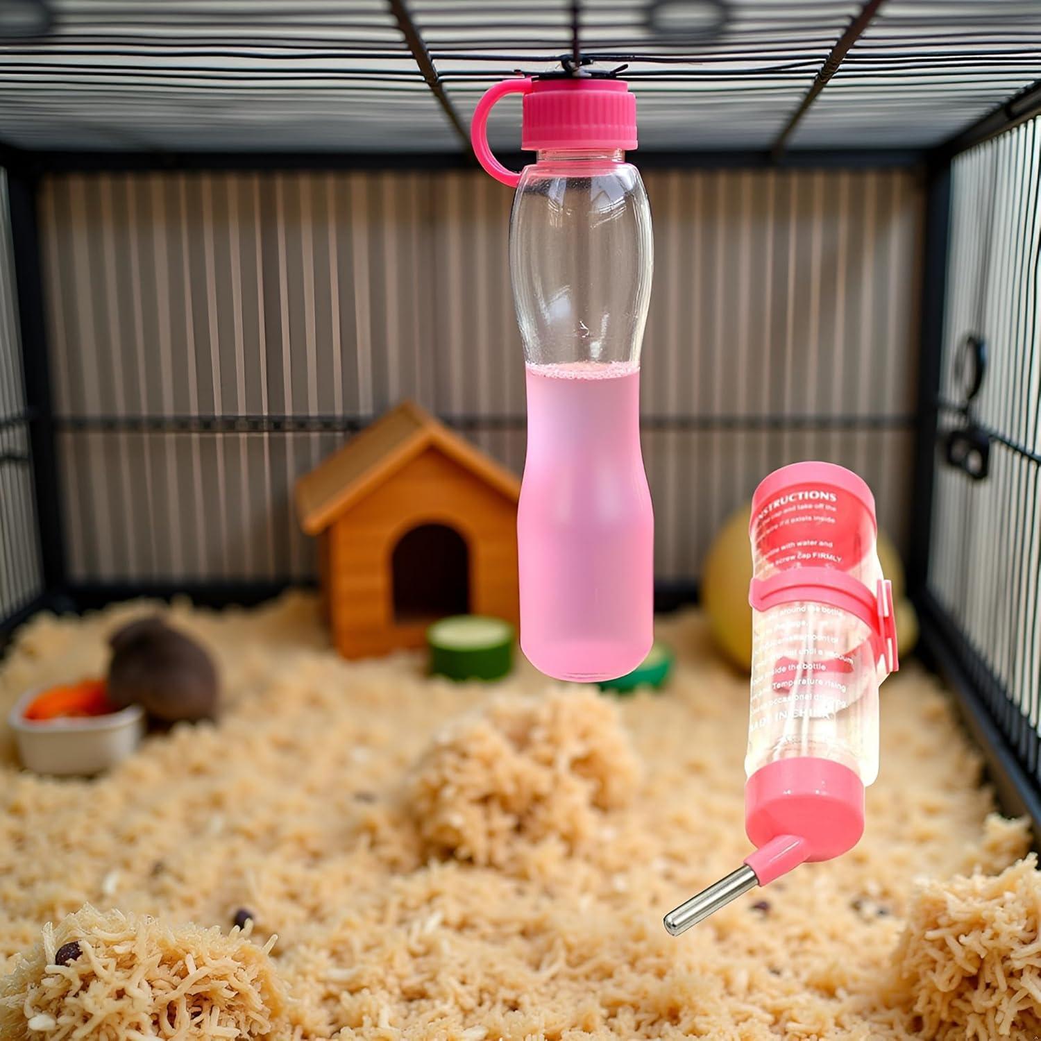 Botella de Agua para Hámster 125ml JJLFresheners Rosa