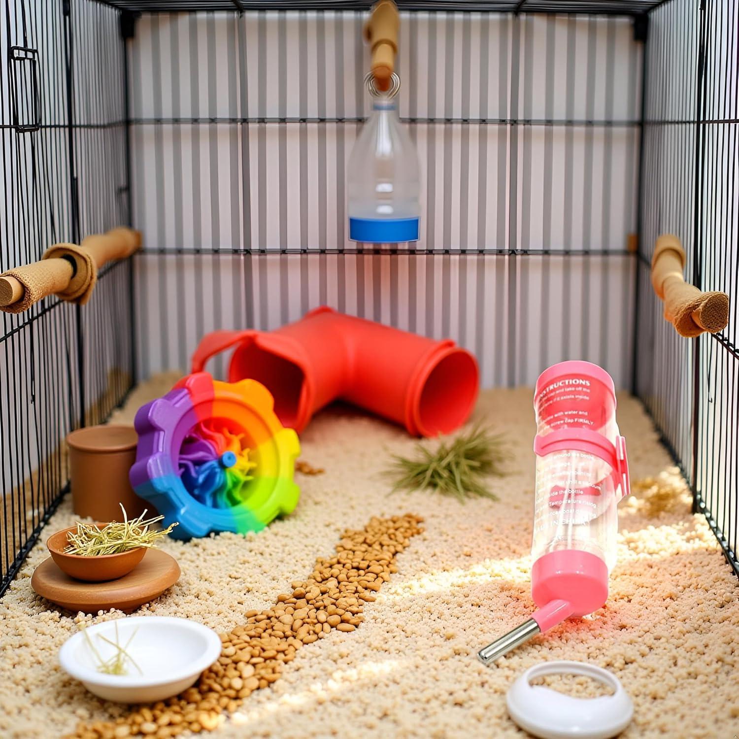 Botella de Agua para Hámster 125ml JJLFresheners Rosa