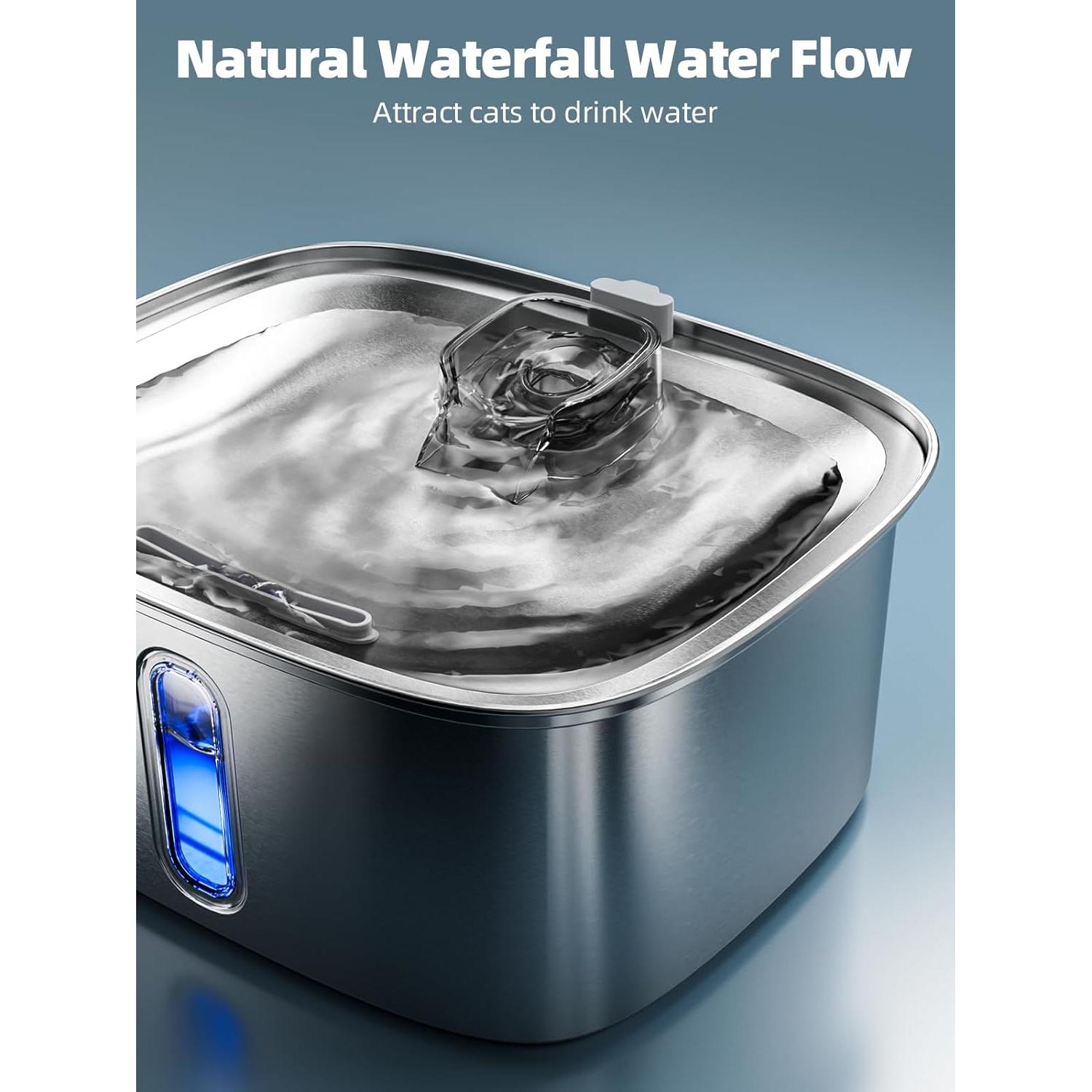 Fuente de Agua para Perros y Gatos MAILOFY 9L Acero Inoxidable