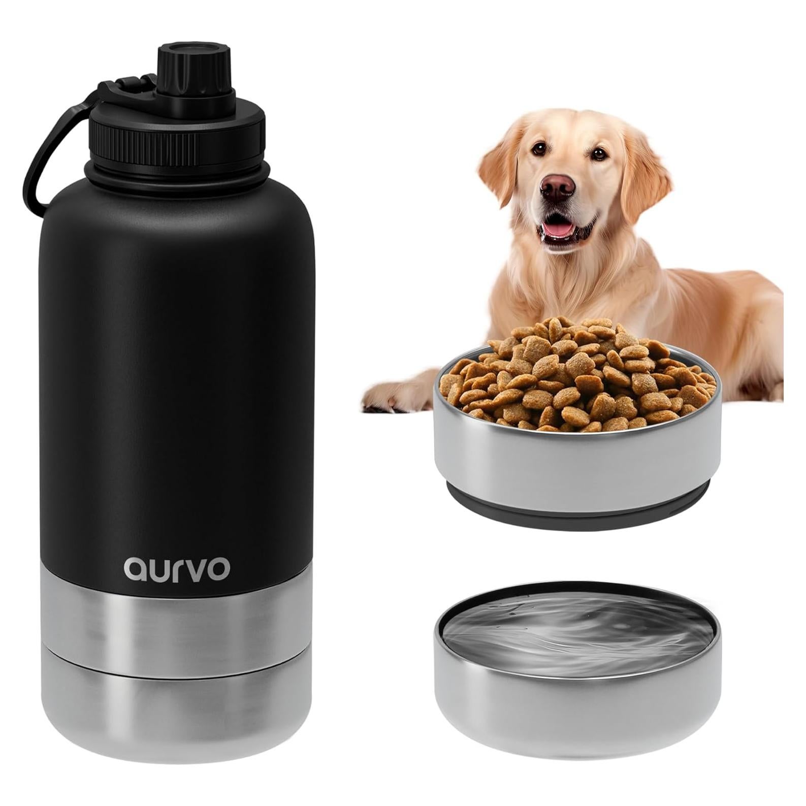 Botella de Agua para Perros Aurvo 32oz Acero Inoxidable Aislada
