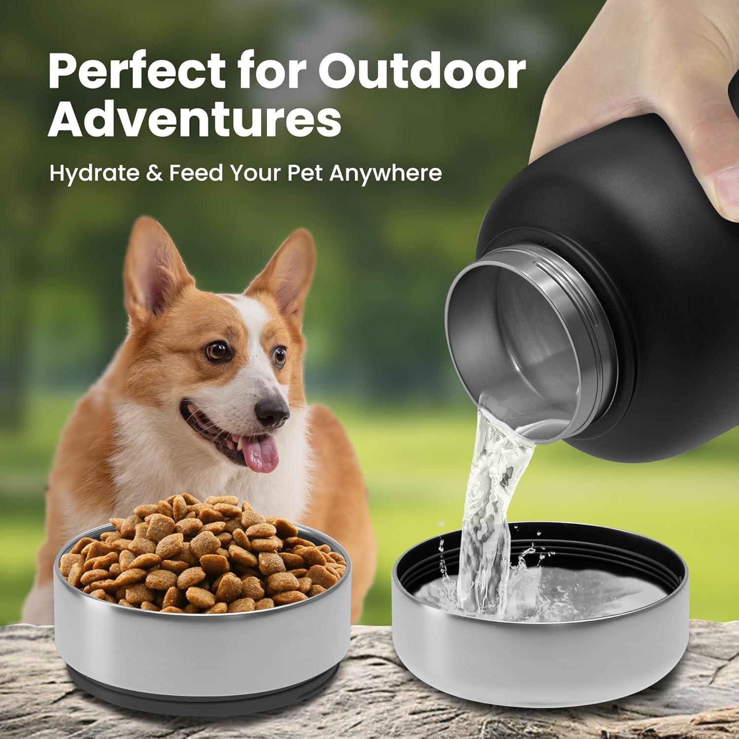 Botella de Agua para Perros Aurvo 32oz Acero Inoxidable Aislada