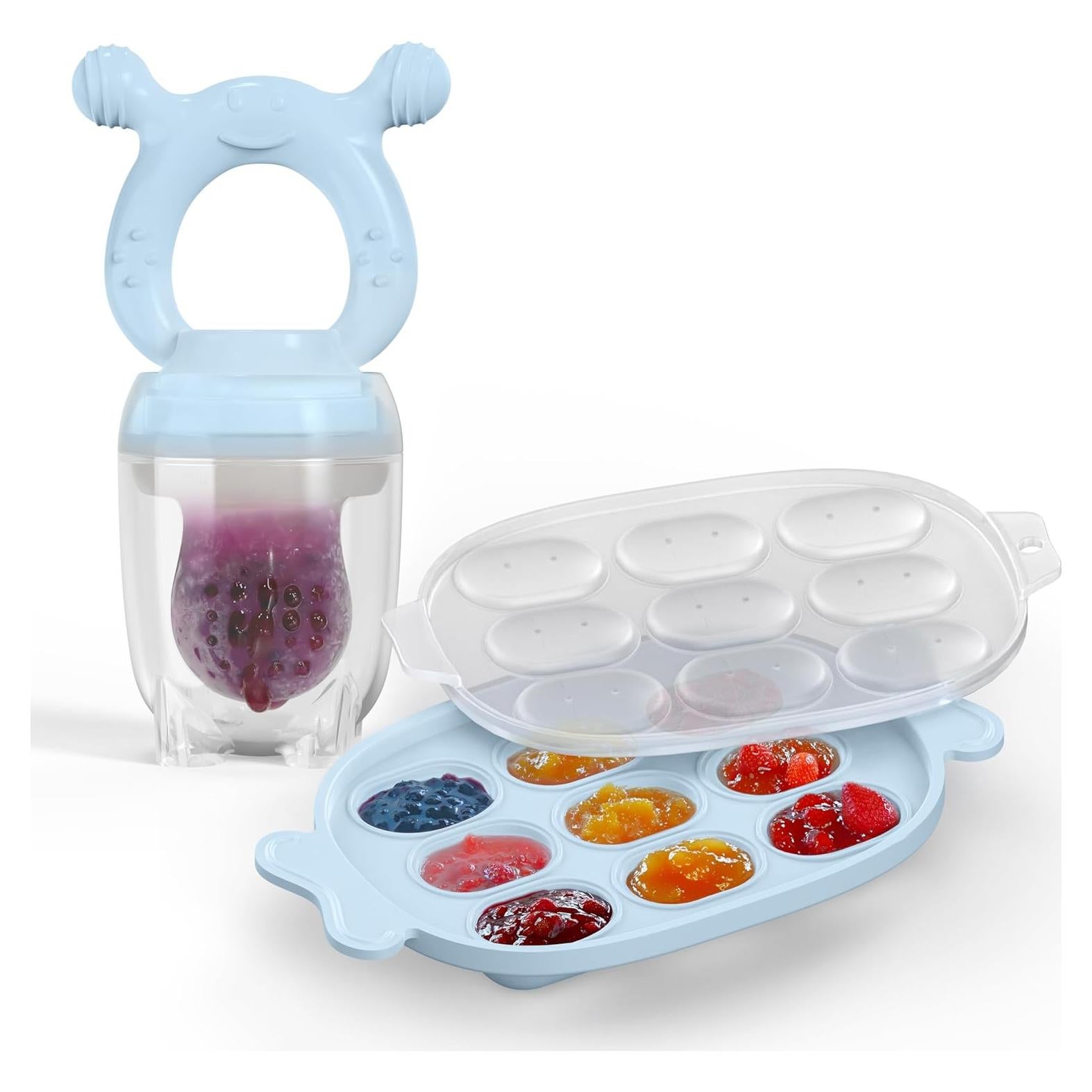 Extractor de Frutas HEOMOONE Azul Cielo - Silicona BPA Free
