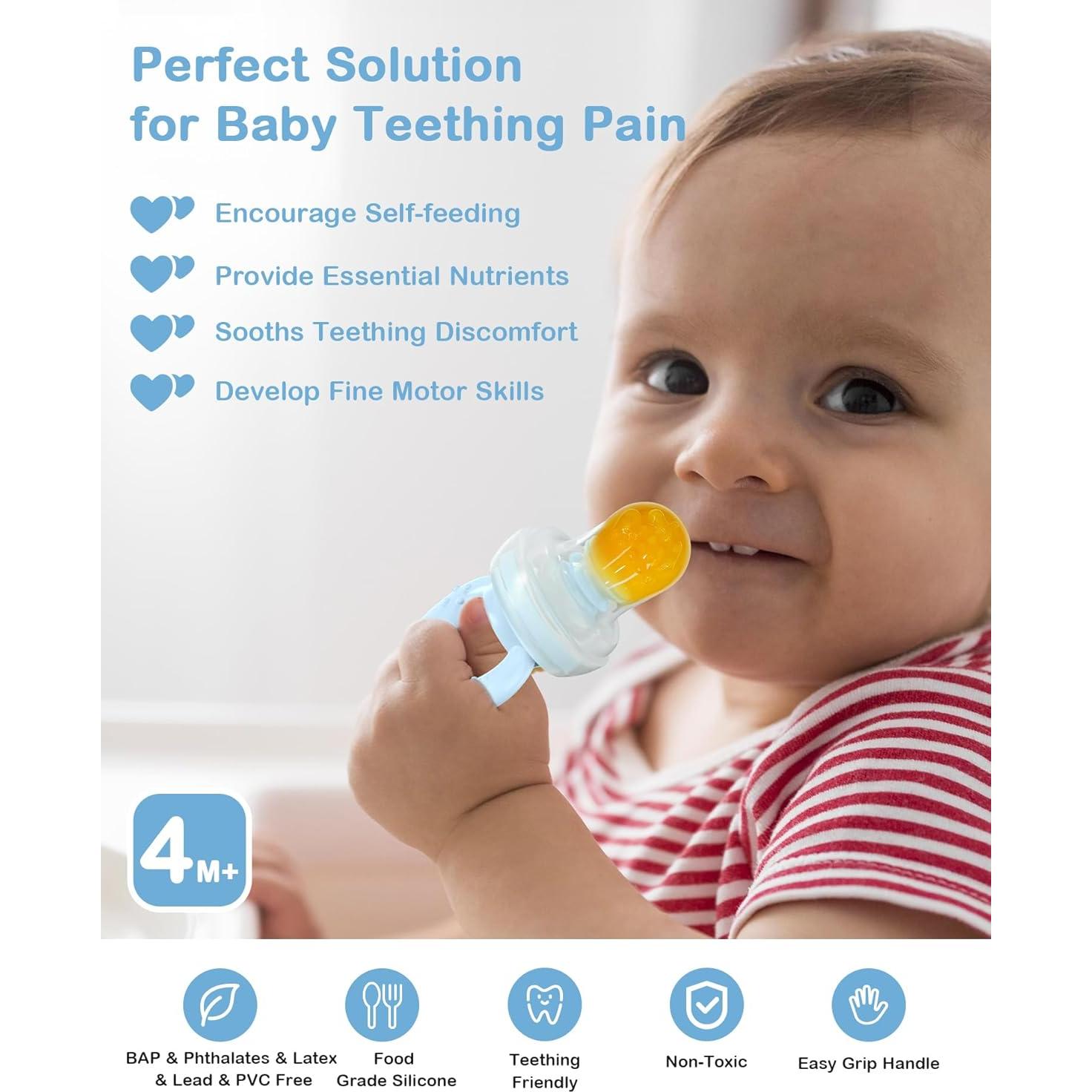 Extractor de Frutas HEOMOONE Azul Cielo - Silicona BPA Free