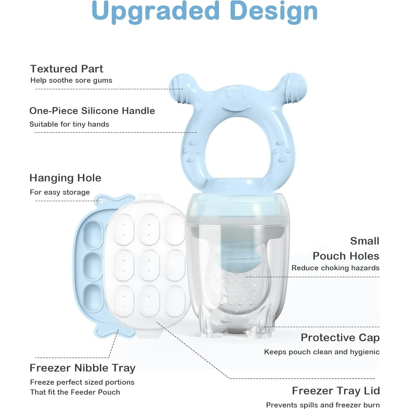 Extractor de Frutas HEOMOONE Azul Cielo - Silicona BPA Free