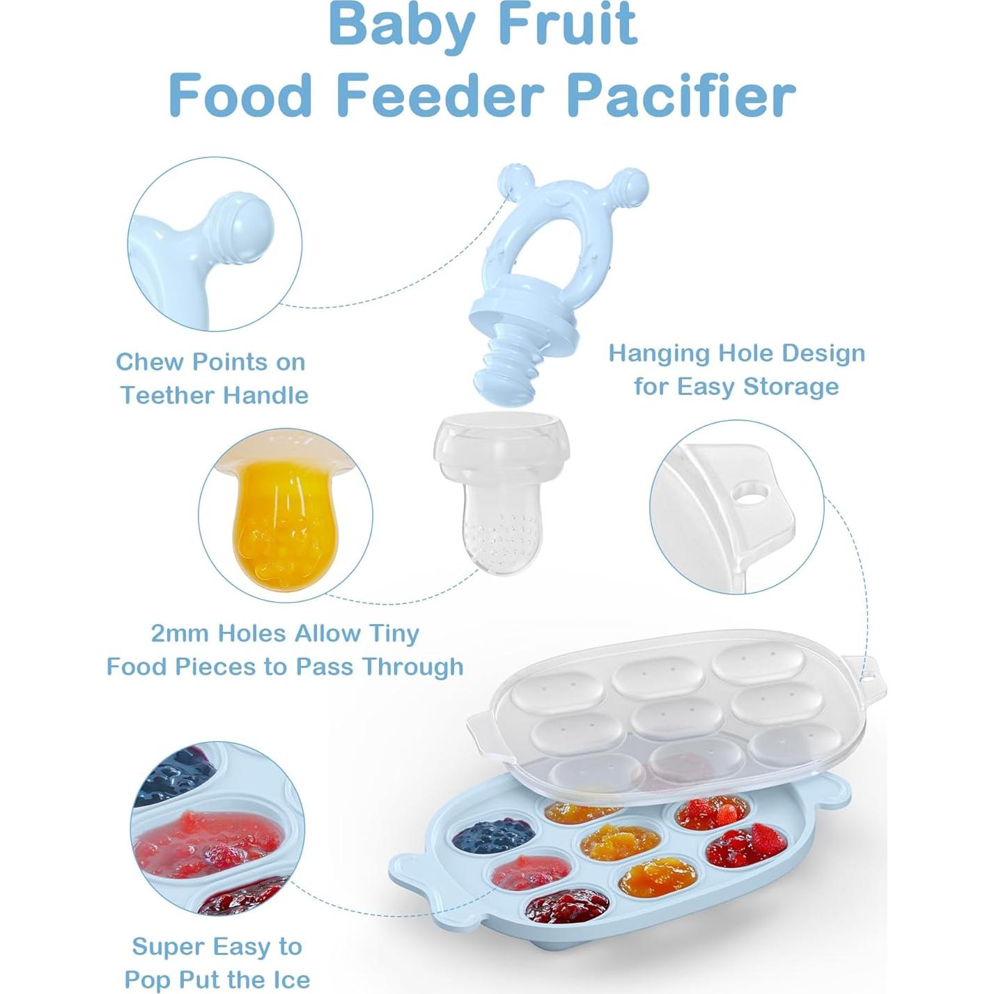 Extractor de Frutas HEOMOONE Azul Cielo - Silicona BPA Free