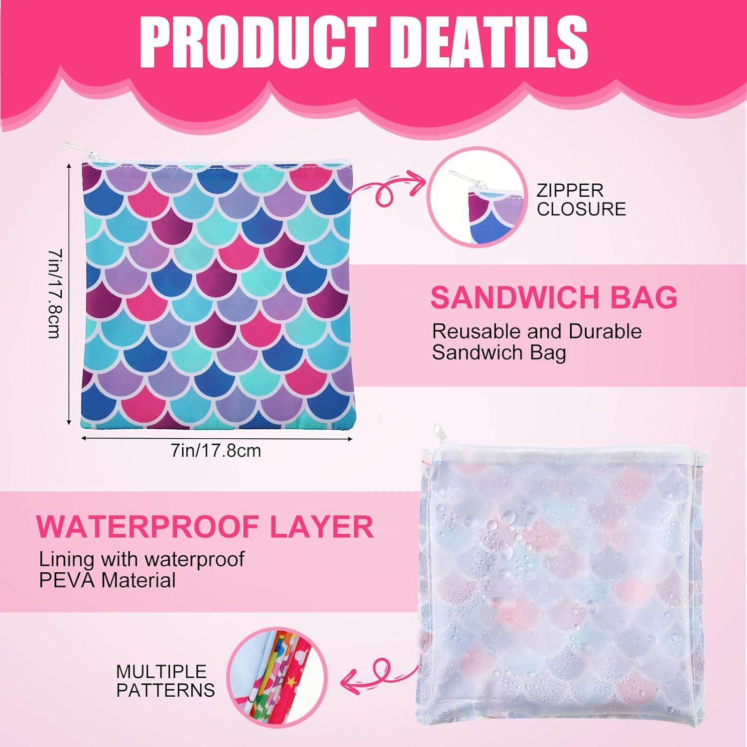 Bolsas Reutilizables para Sándwich Ctosree 6 Piezas Multicolor