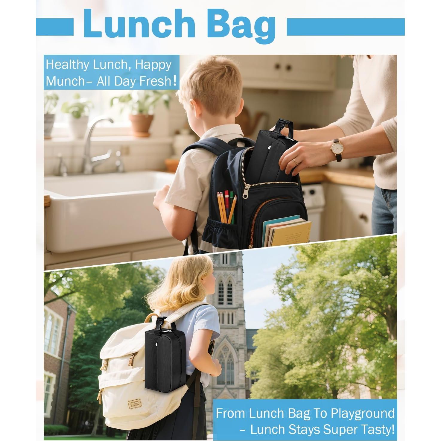 Bolsa de Almuerzo Aislada Neverwhy Pequeña 3L Negra