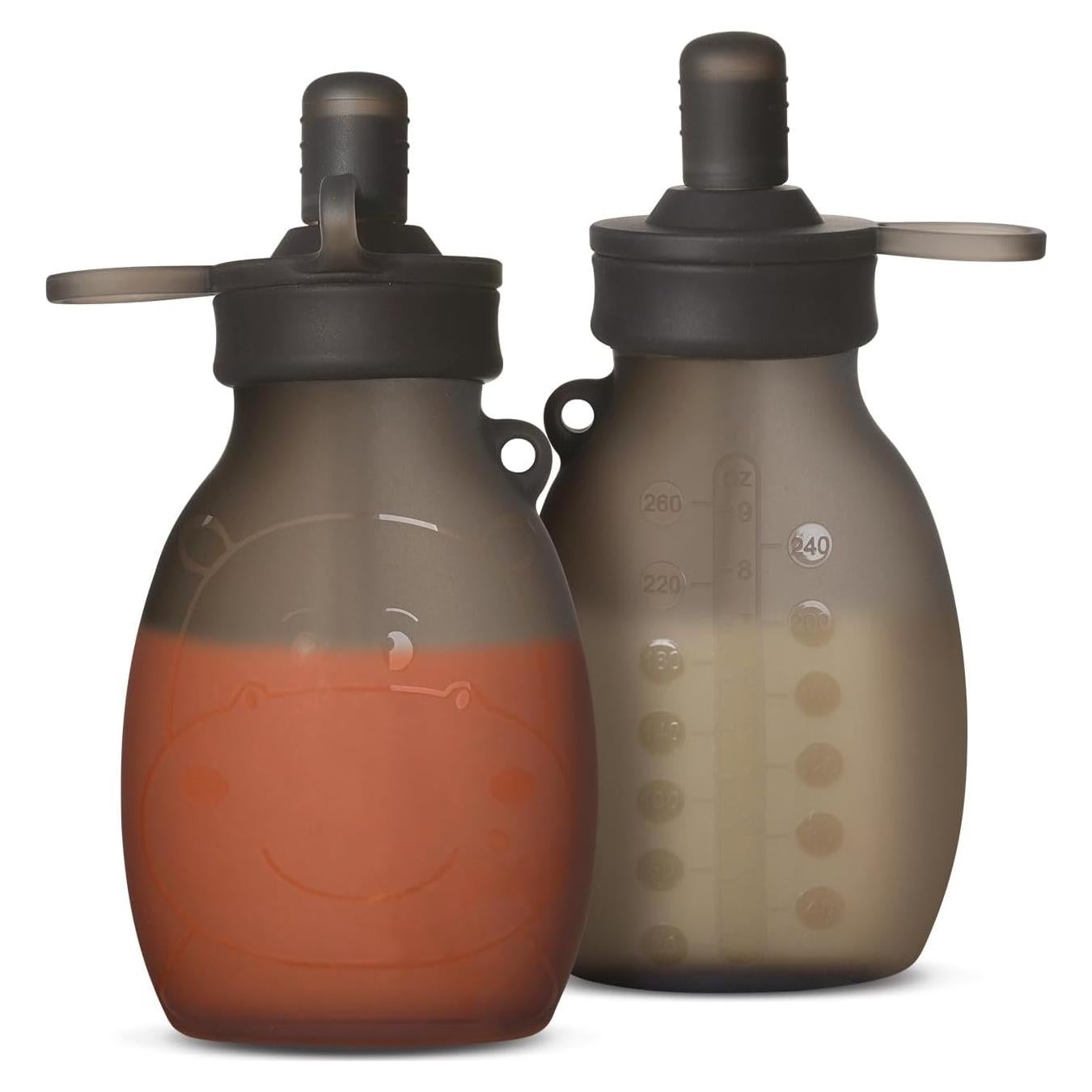 Bolsas de Silicona Reutilizables Haakaa 9oz 2-Pack Gris