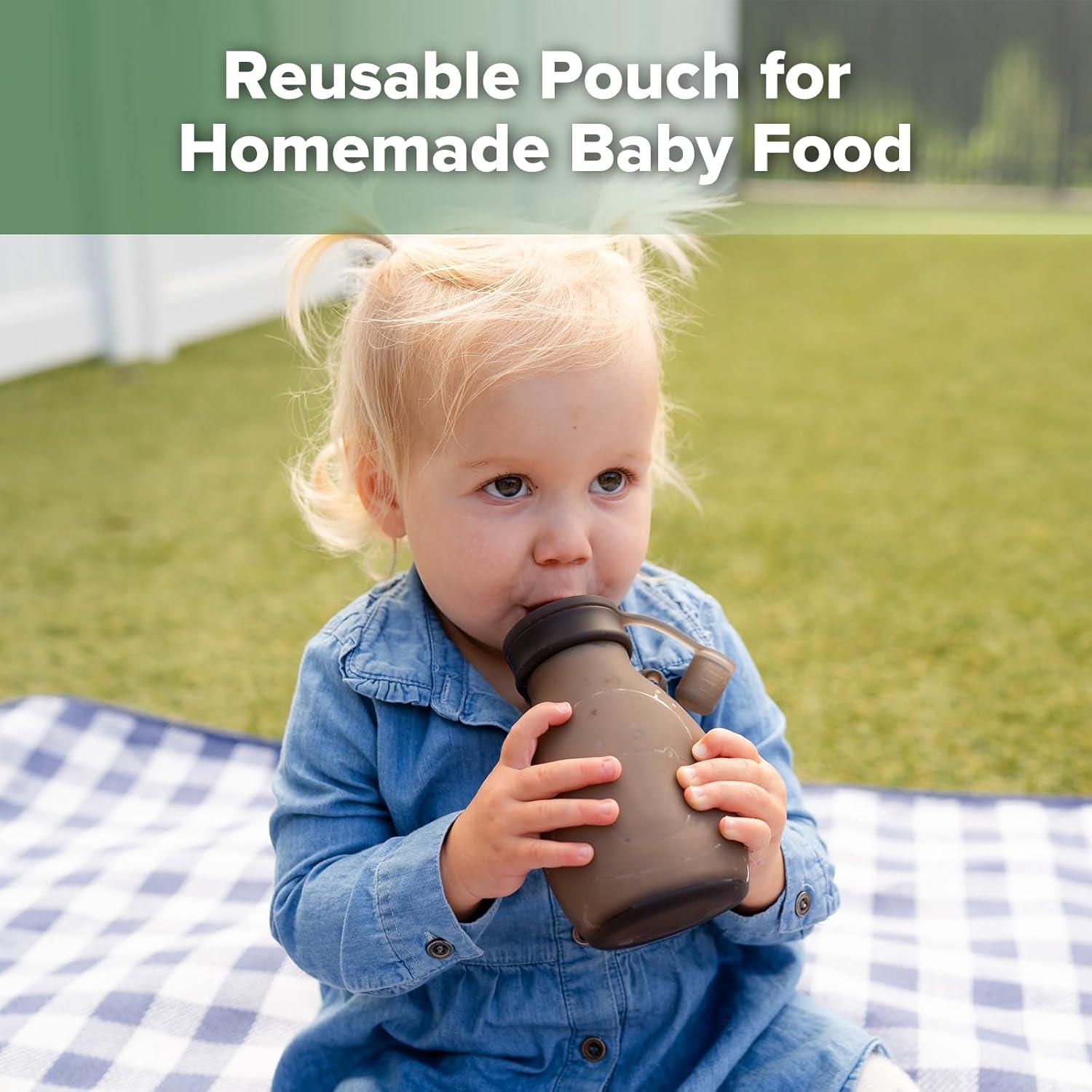 Bolsas de Silicona Reutilizables Haakaa 9oz 2-Pack Gris